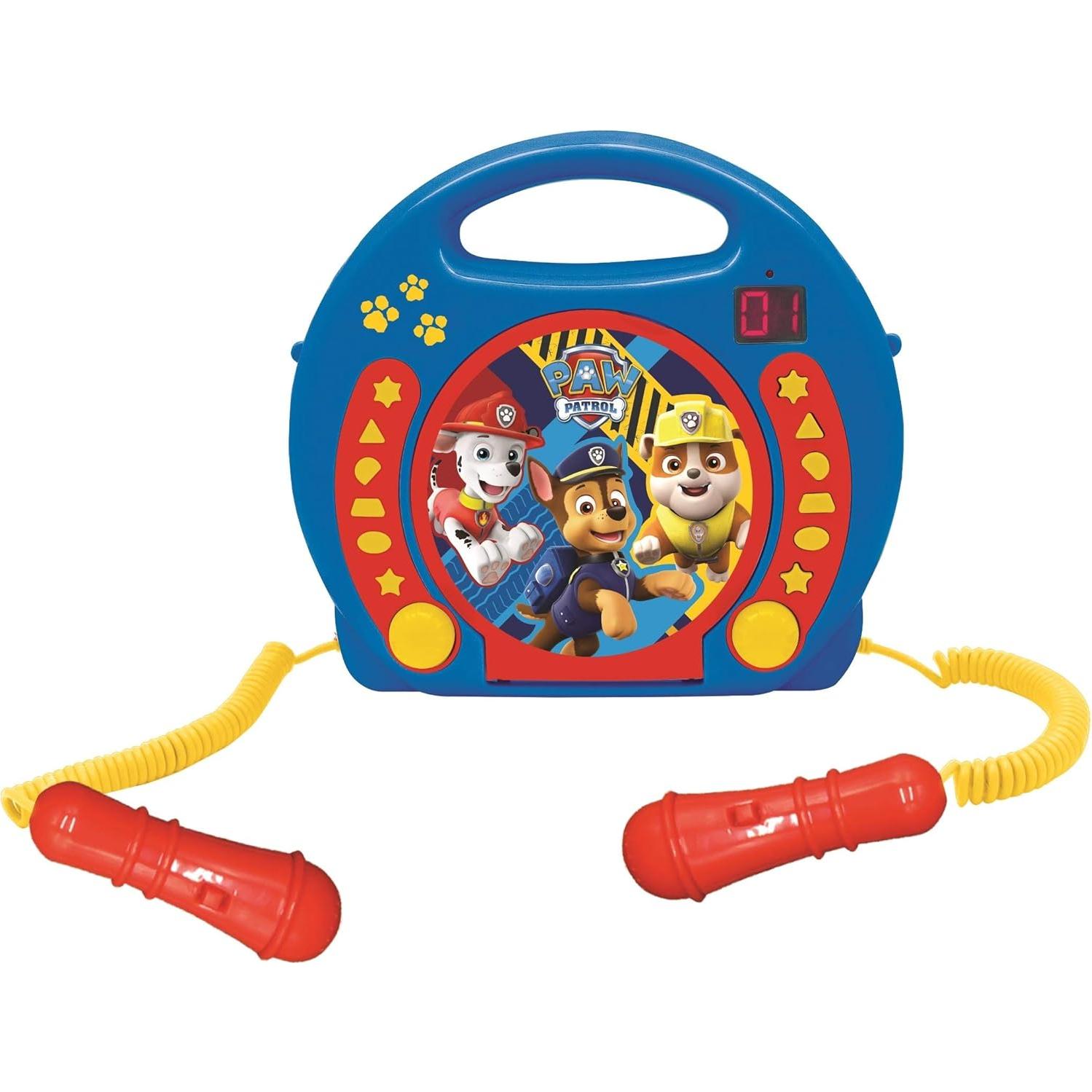 Reproductor de Karaoke Lexibook Paw Patrol con 2 Micrófonos