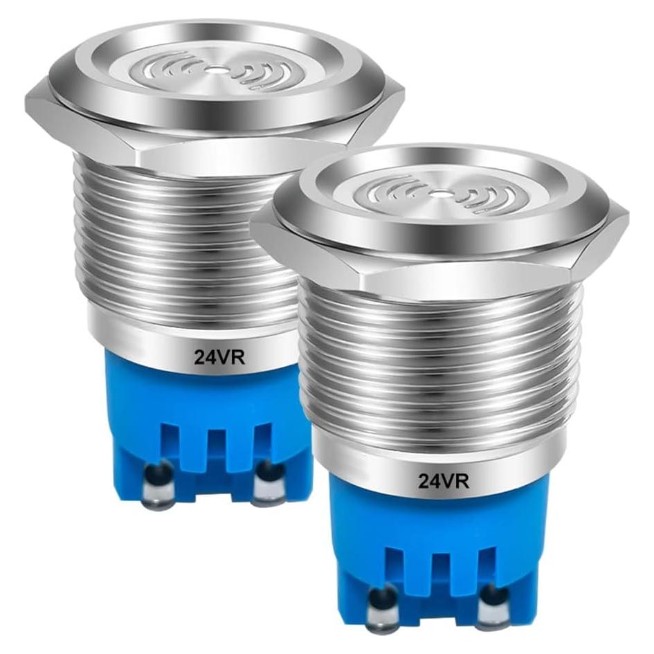 2 Piezas Luz de Alarma Flash Rojo 24V IP65 Gebildet 22mm