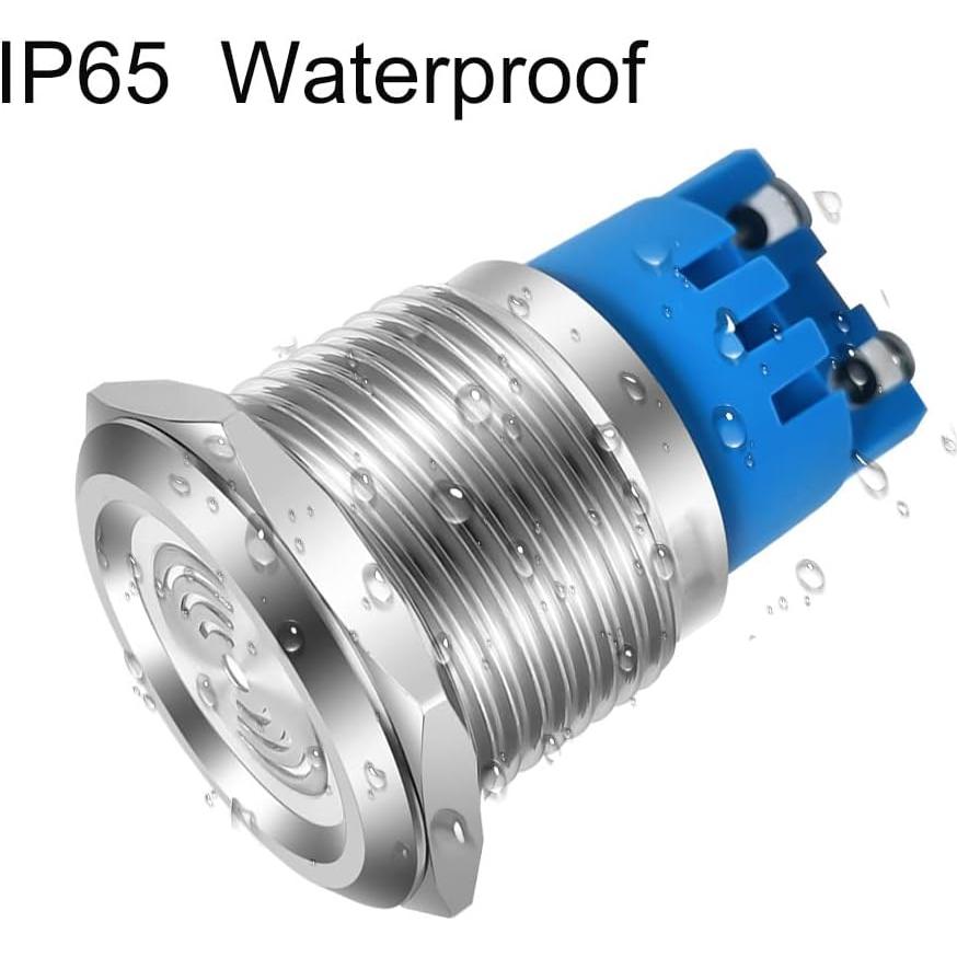 2 Piezas Luz de Alarma Flash Rojo 24V IP65 Gebildet 22mm