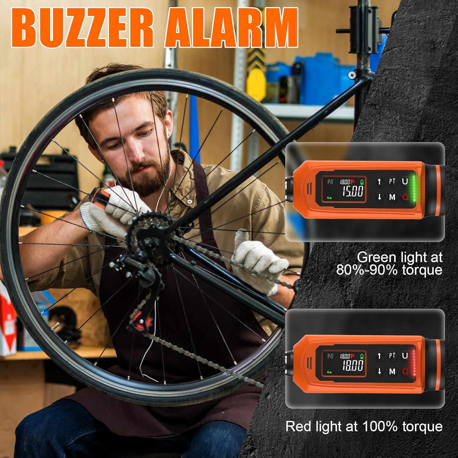 Llave de Torque Digital 1/4" Coobeast 0.45-30Nm con Pantalla LCD