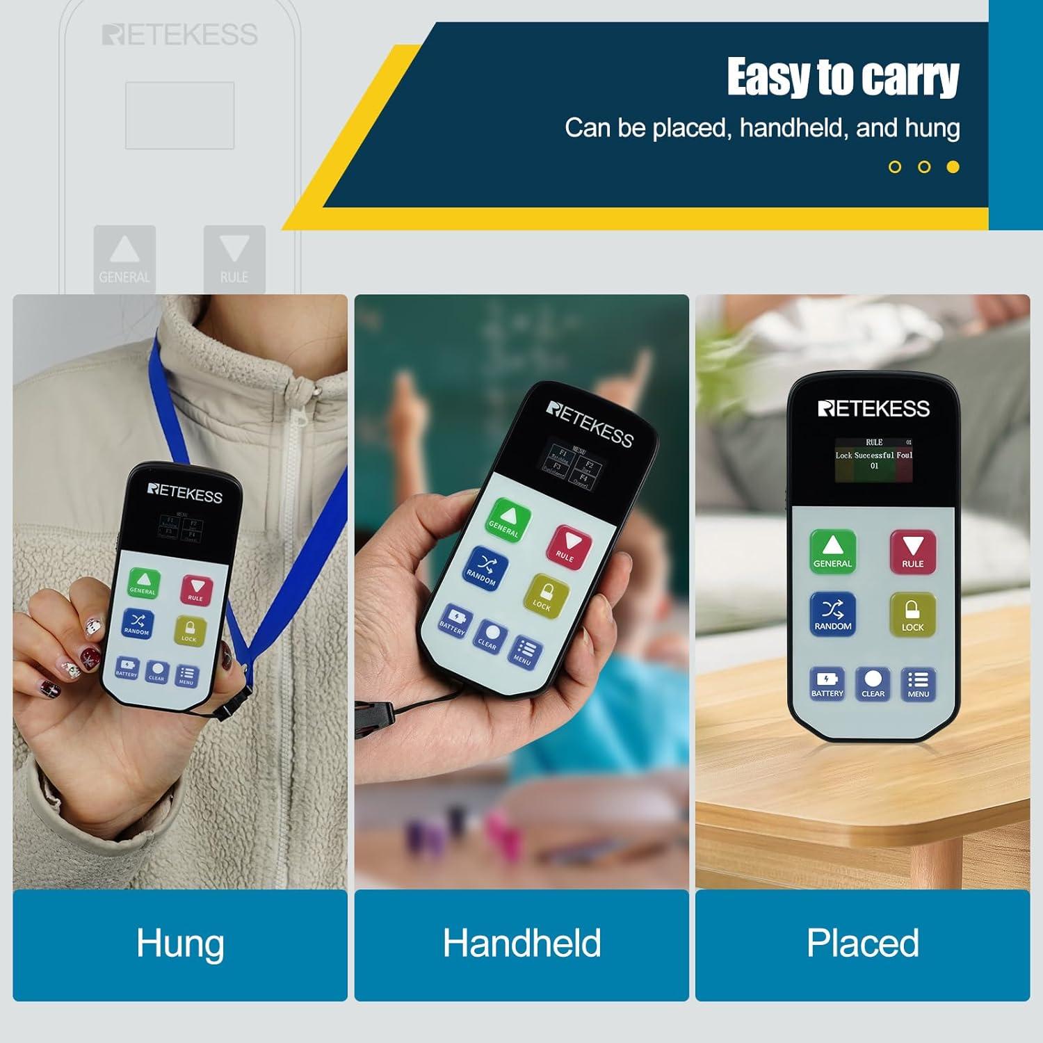 Zumbadores de Trivia Retekess TM102 para 4 Jugadores - Inalámbricos