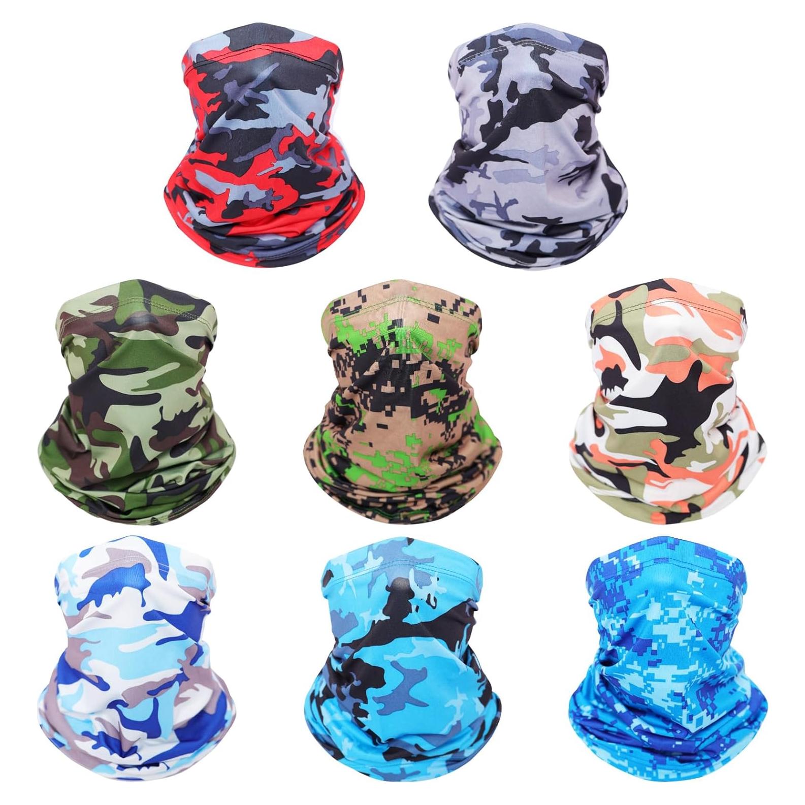 Paquete de 8 Gaiters de Cuello Balaclava UV para Adultos