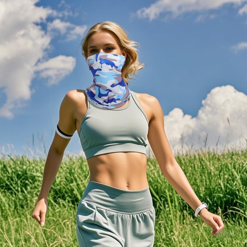 Paquete de 8 Gaiters de Cuello Balaclava UV para Adultos