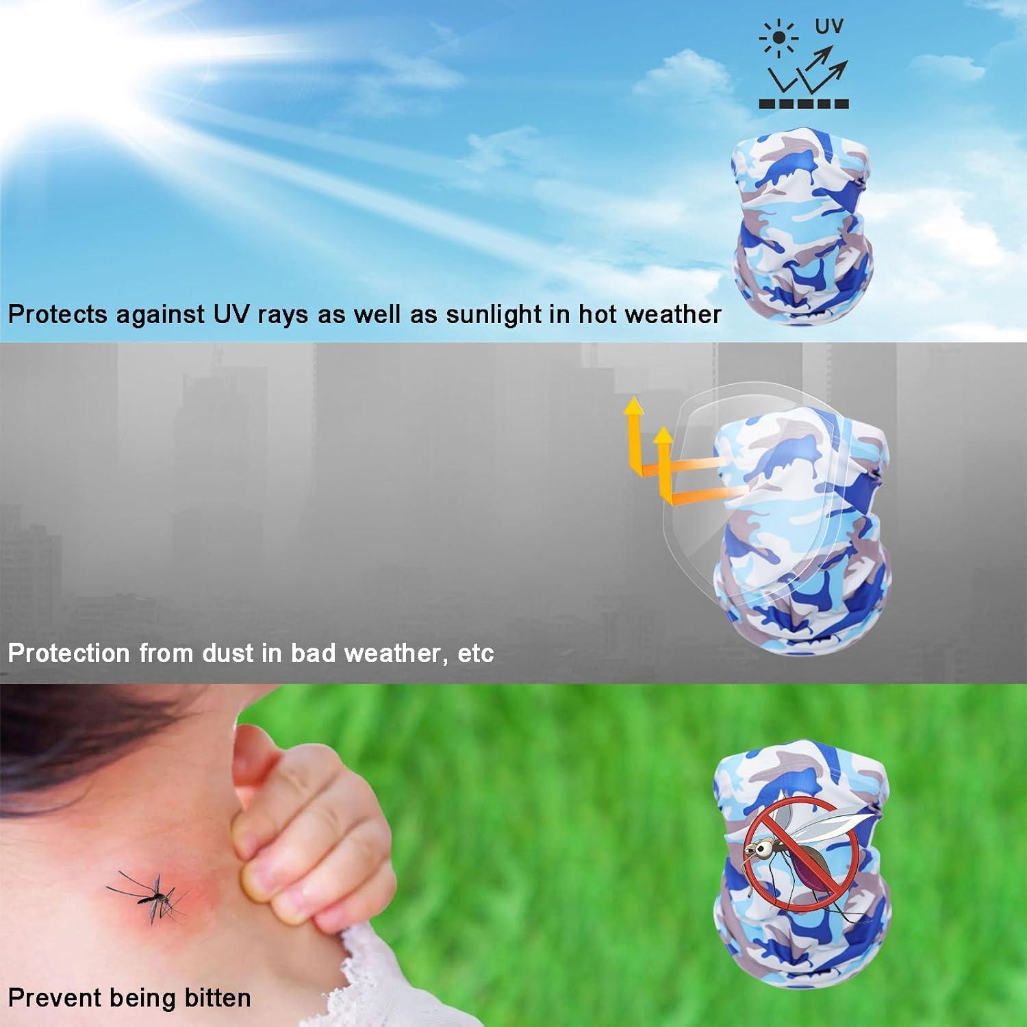 Paquete de 8 Gaiters de Cuello Balaclava UV para Adultos