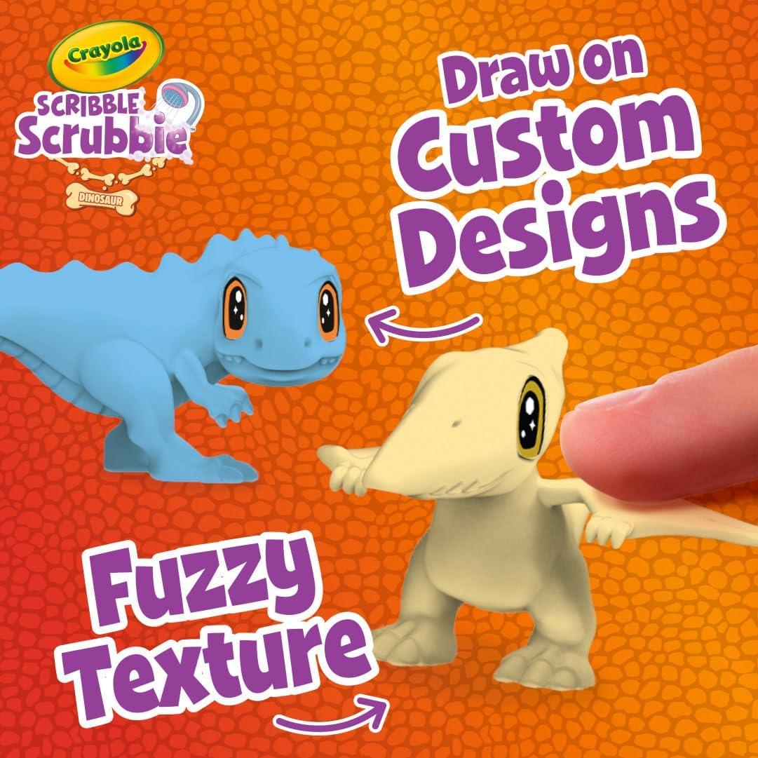 Paquete Crayola Scribble Scrubbie 7 Dinosaurios y Marcadores