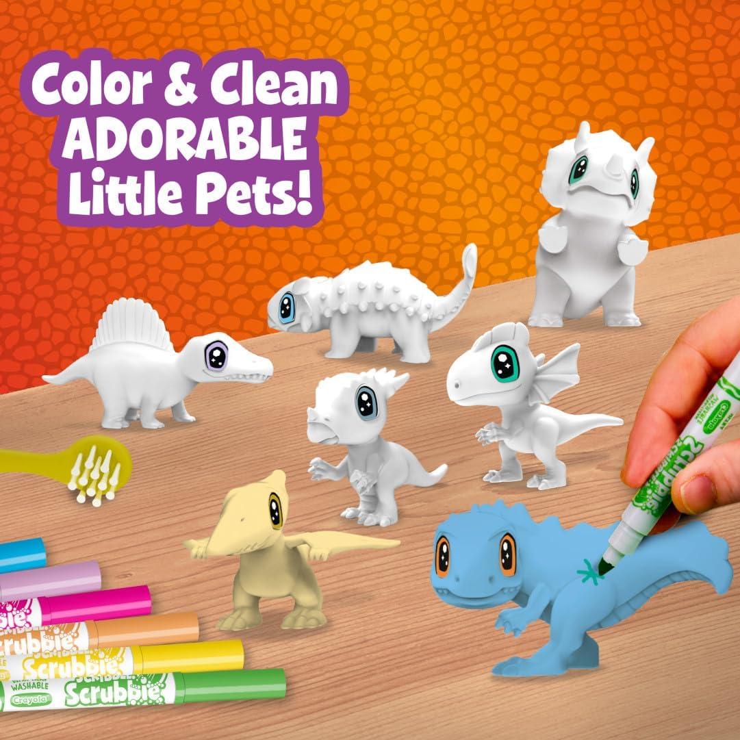 Paquete Crayola Scribble Scrubbie 7 Dinosaurios y Marcadores