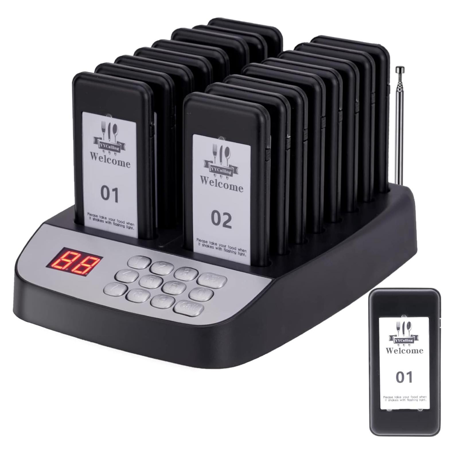 Kit 16 Buscadores de Restaurante YYCALLING con Vibración y Luz