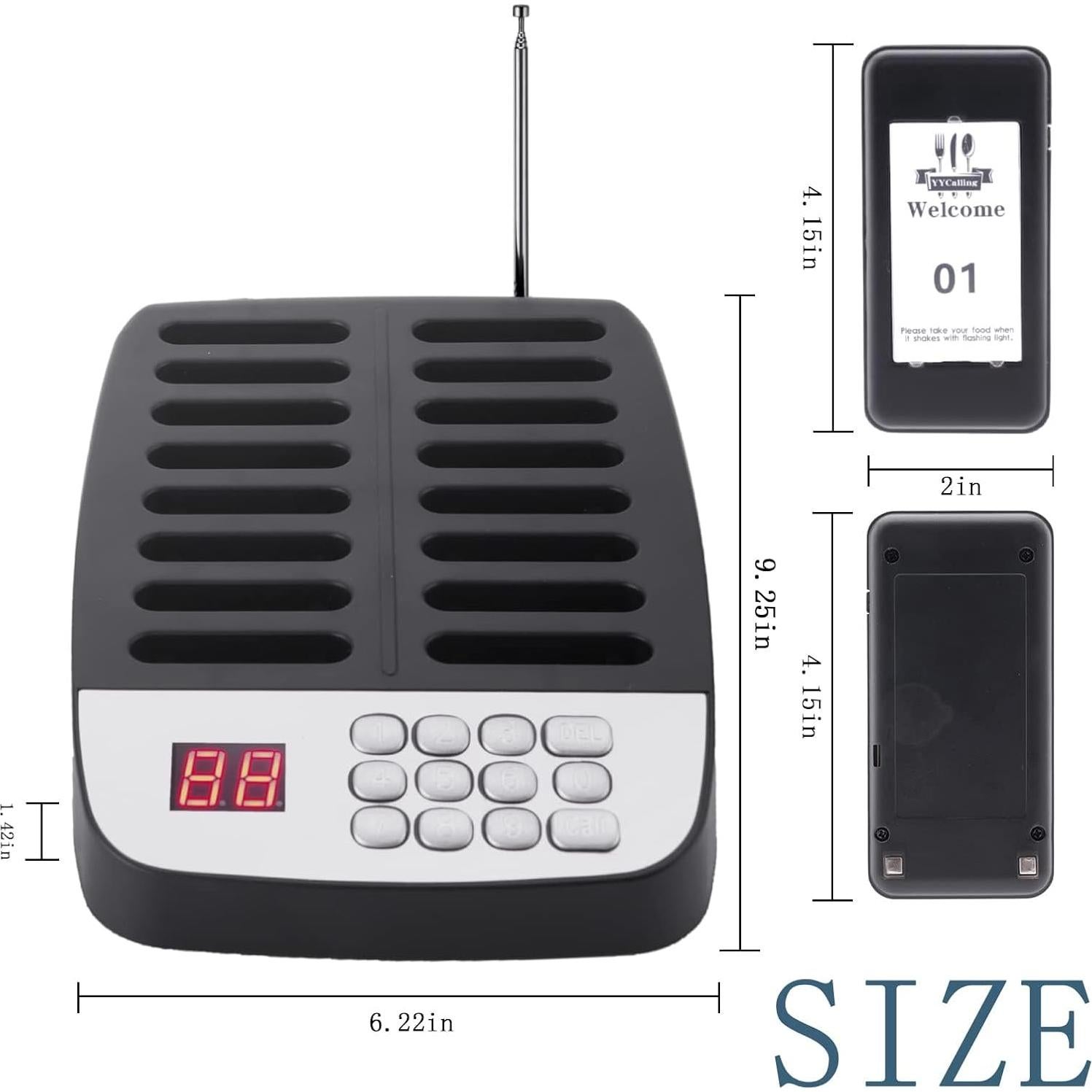 Kit 16 Buscadores de Restaurante YYCALLING con Vibración y Luz