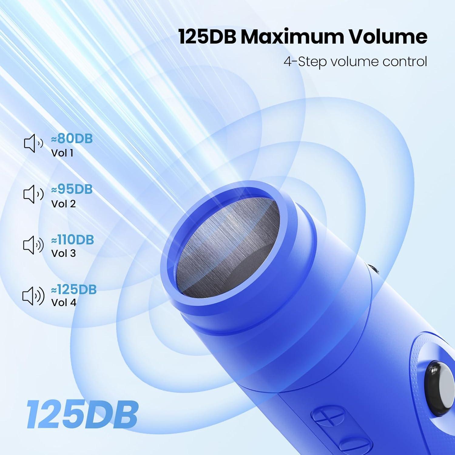 Silbato Electrónico WANJOTEC Azul 130dB 3 Tonos Ajustables