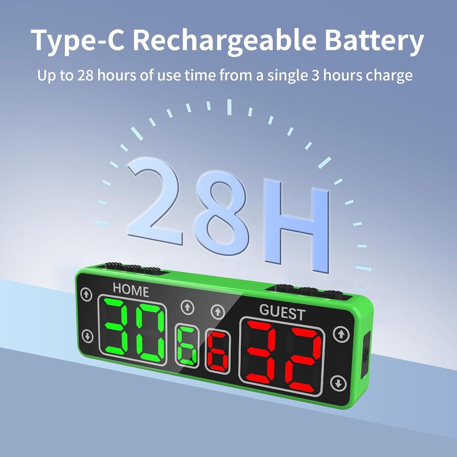 Marcador Electrónico Portátil GAN XIN V306 LED Verde