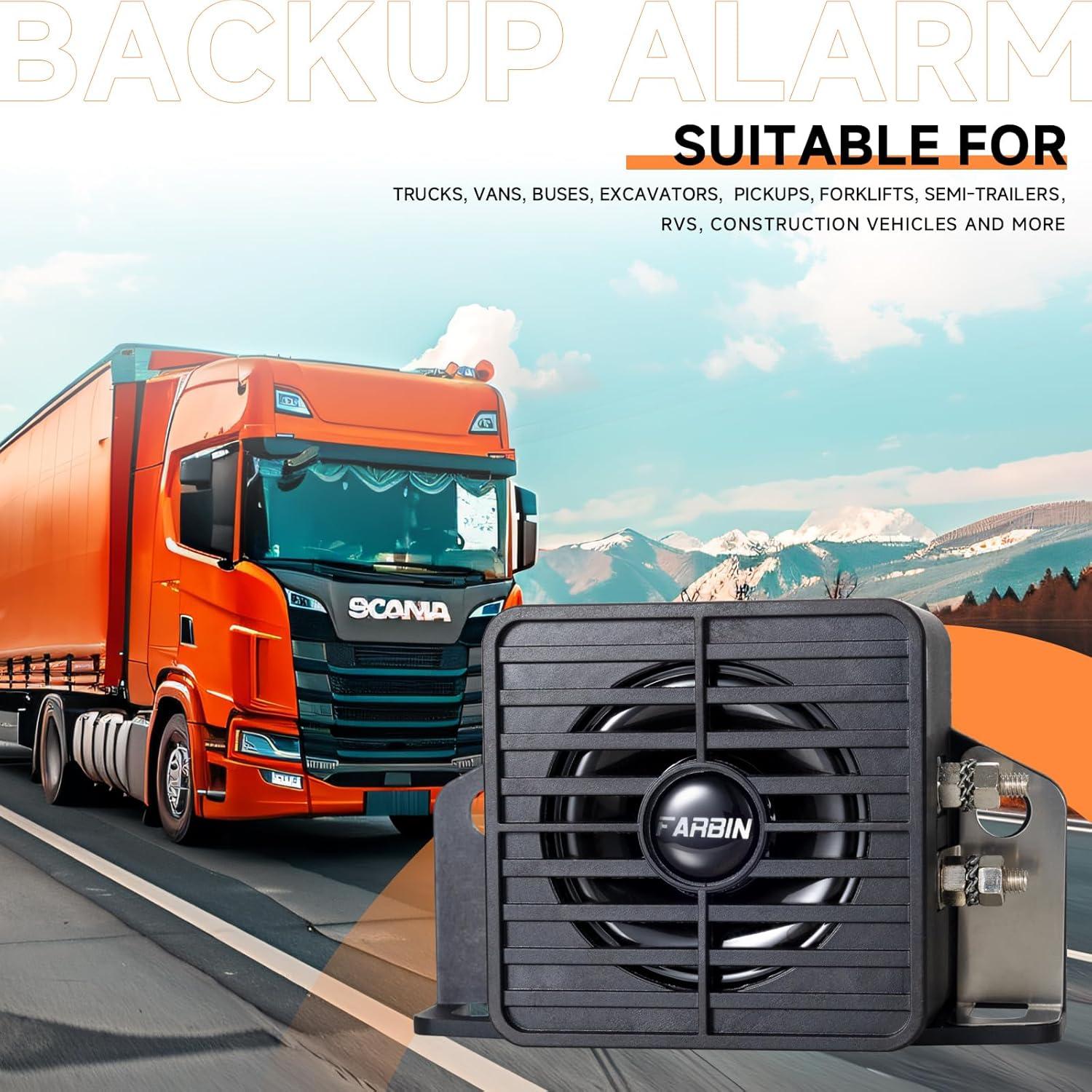 Alarma de Respaldo FARBIN 115dB 12V-48V Impermeable