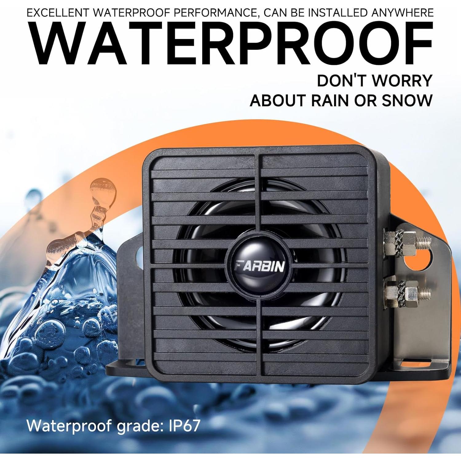 Alarma de Respaldo FARBIN 115dB 12V-48V Impermeable