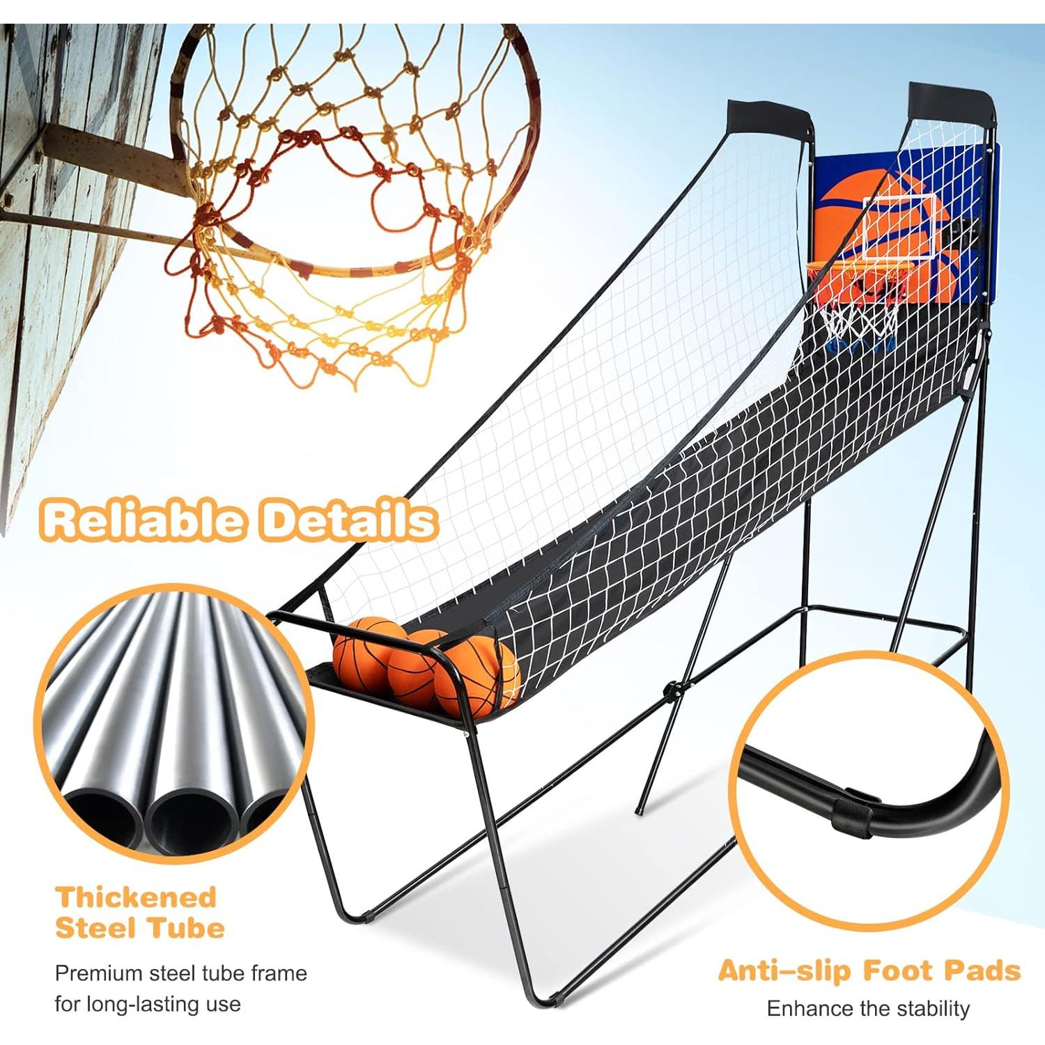 Juego de Baloncesto Electrónico Plegable Giantex con Marcador