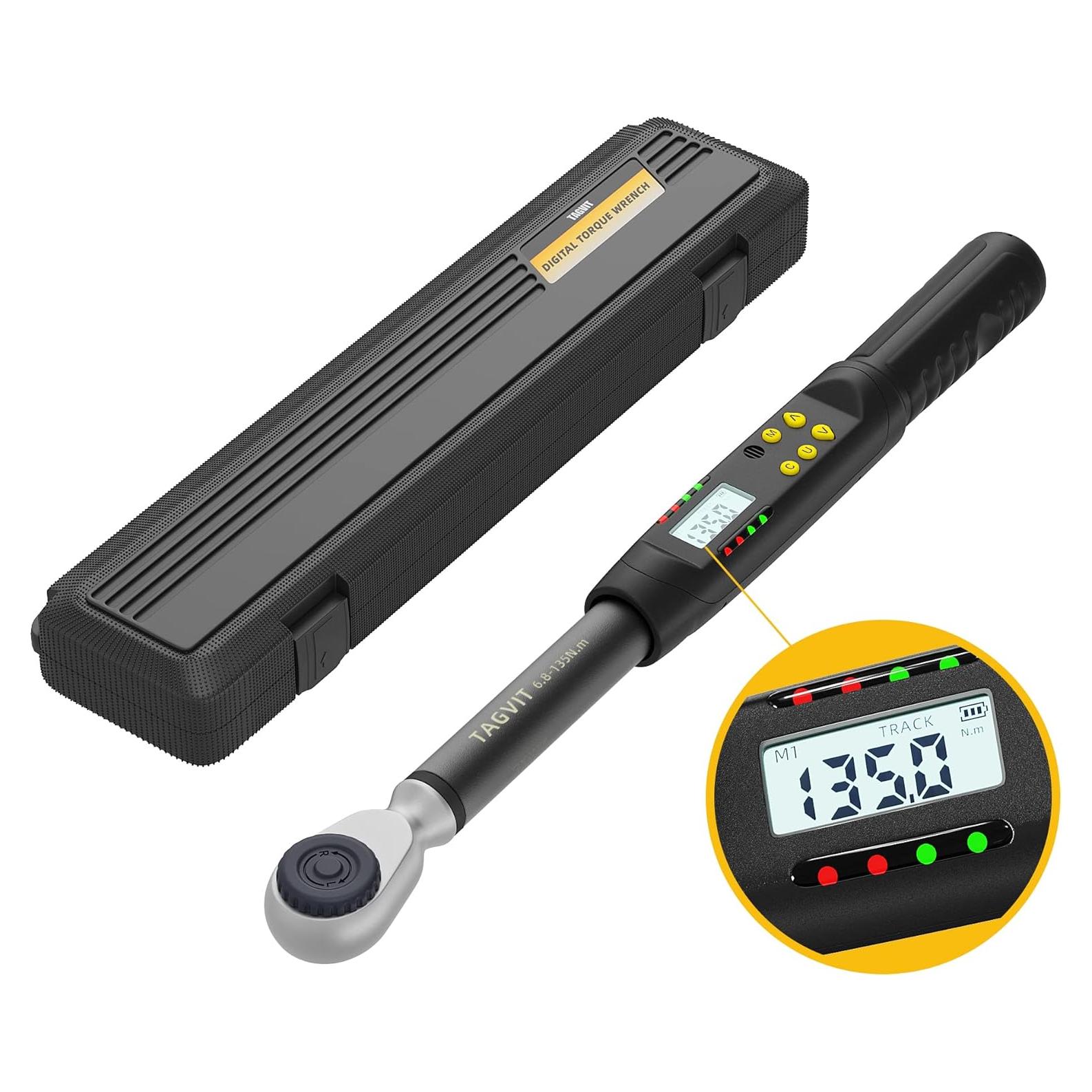 Llave de Torque Digital 1/2" TAGVIT 6.8-135Nm Precisión ±2%