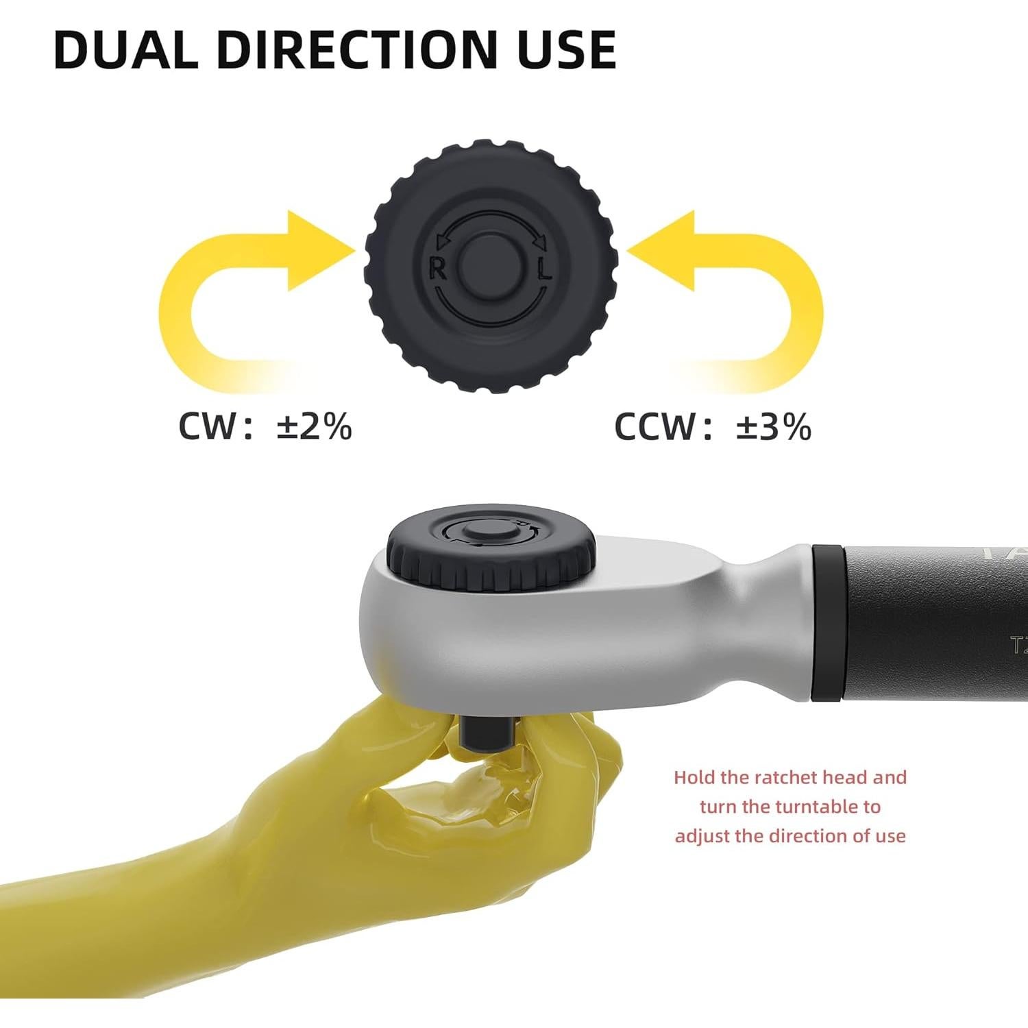 Llave de Torque Digital 1/2" TAGVIT 6.8-135Nm Precisión ±2%