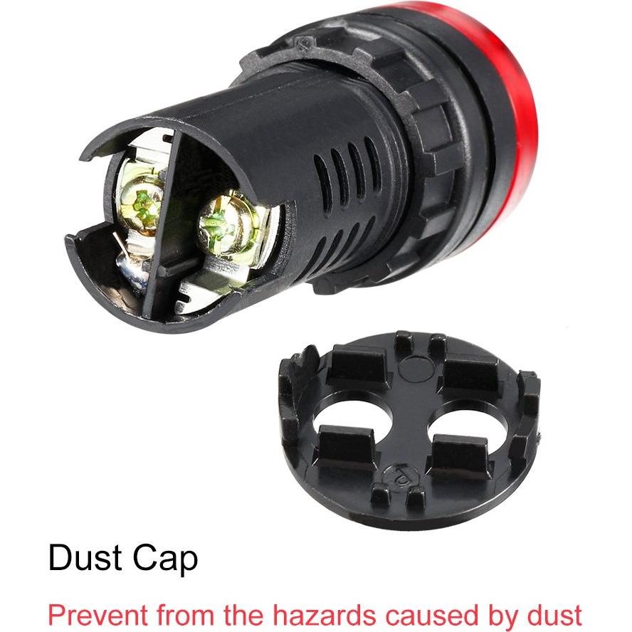 Luces Indicadoras LED Rojas con Buzzer uxcell 12V 22mm