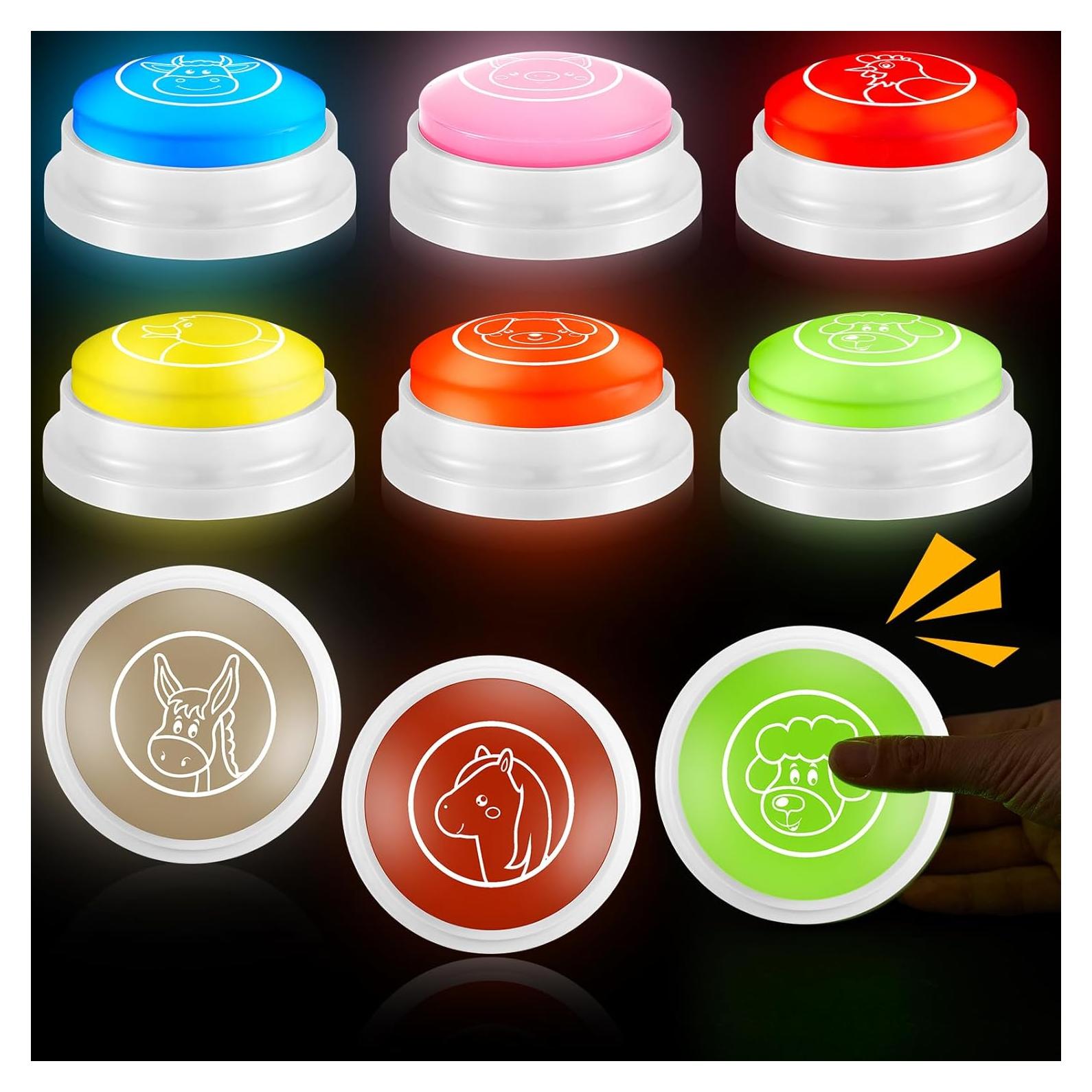 Botones de Sonido de Animales Syhood - 8 Pcs LED para Juegos