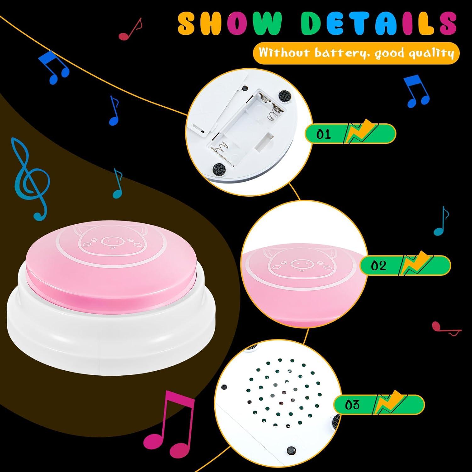 Botones de Sonido de Animales Syhood - 8 Pcs LED para Juegos