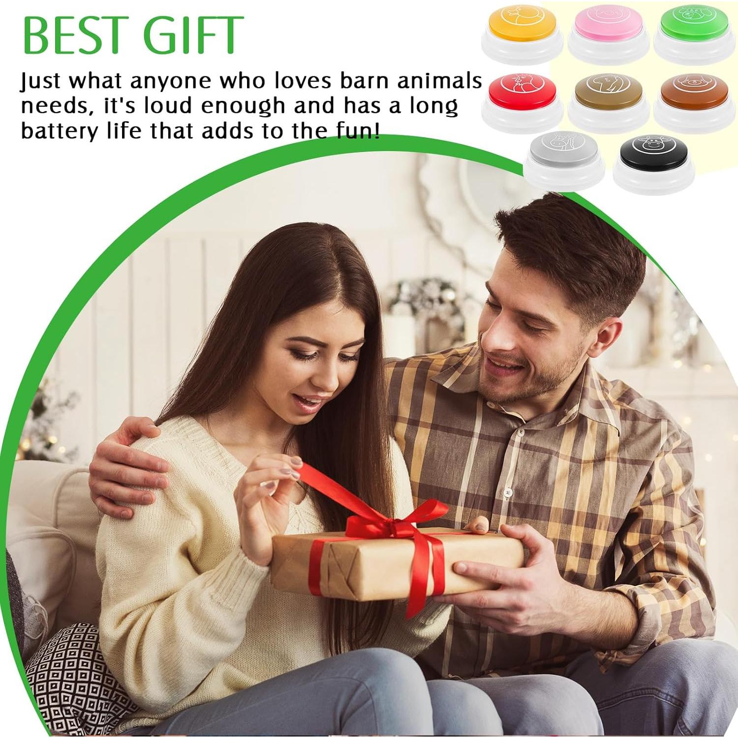 Botones de Sonido de Animales Syhood - 8 Pcs LED para Juegos