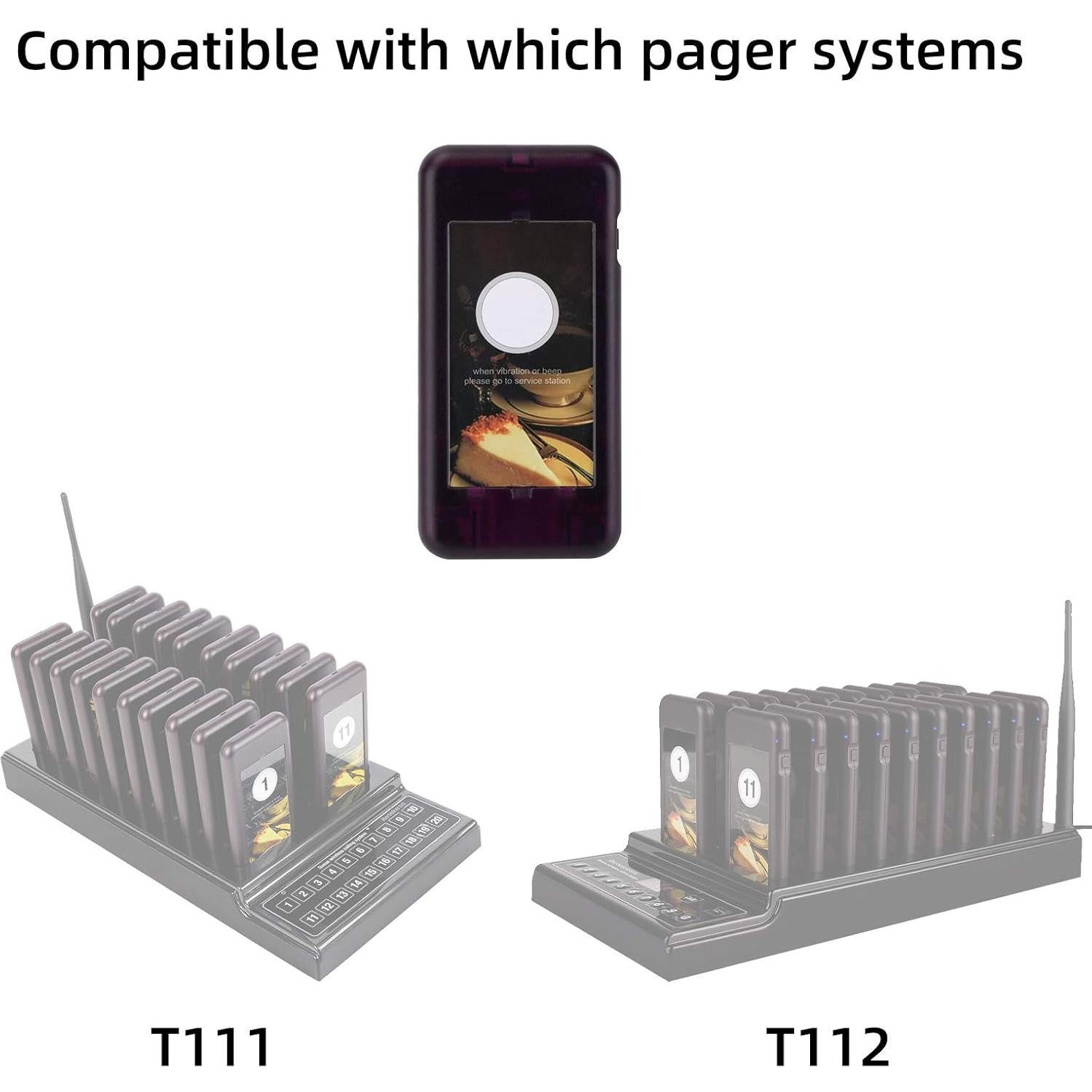Zumbador Pager Recargable Retekess T111/T112/TD174 3 Modos
