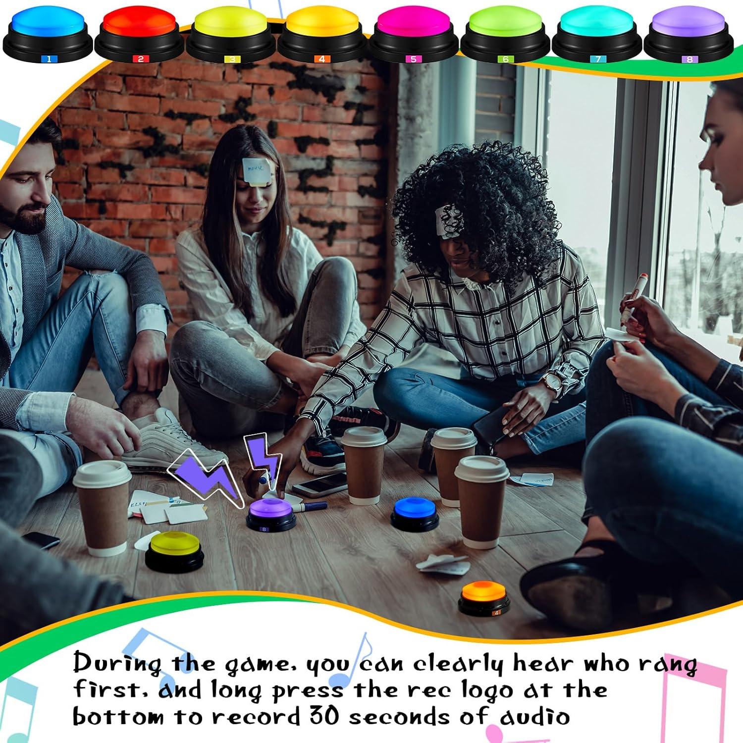 Botones de Grabación Xuhal 8 Pcs para Juegos y Clases
