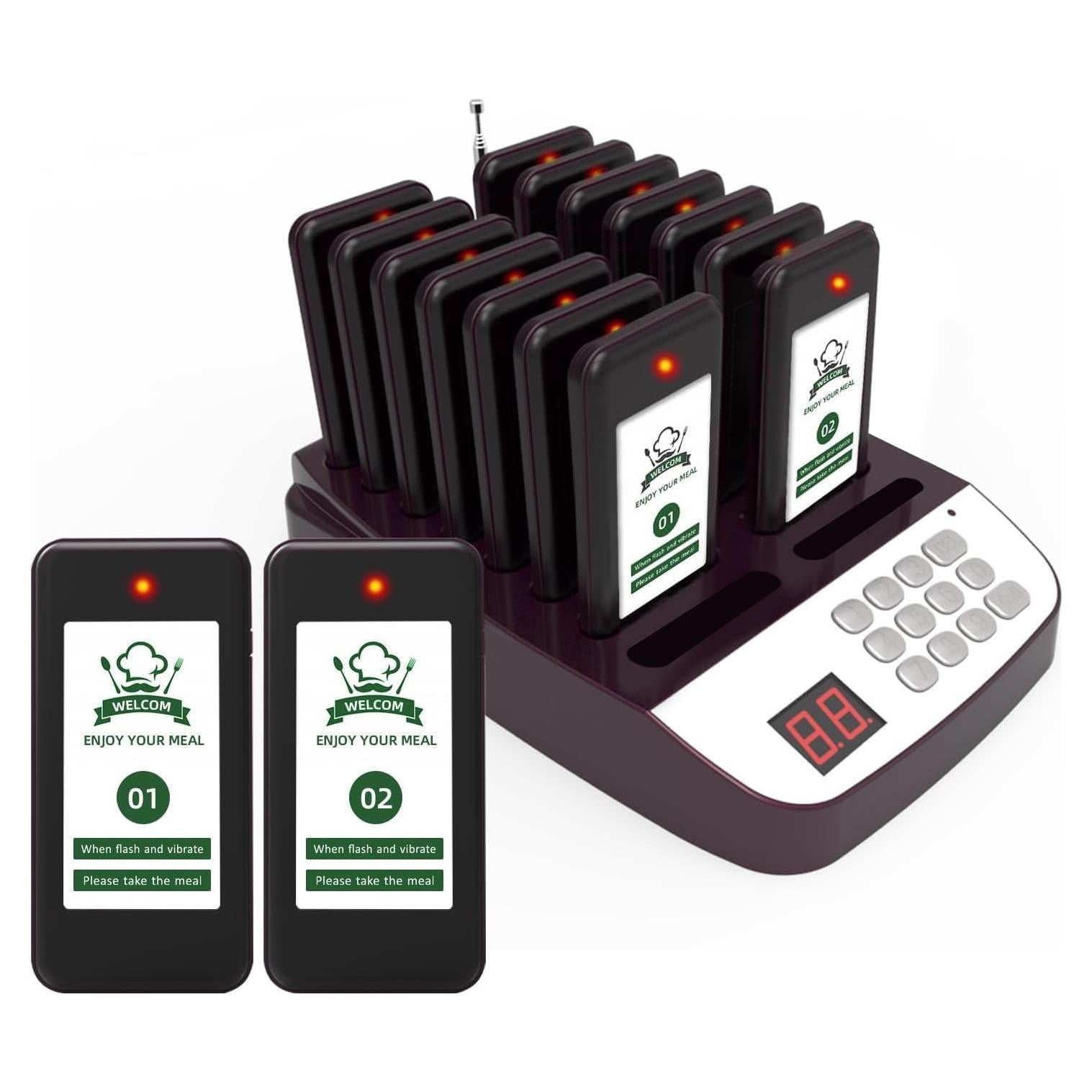 Sistema de Pagers Inalámbricos SavvyMate 16 Pagers 500m