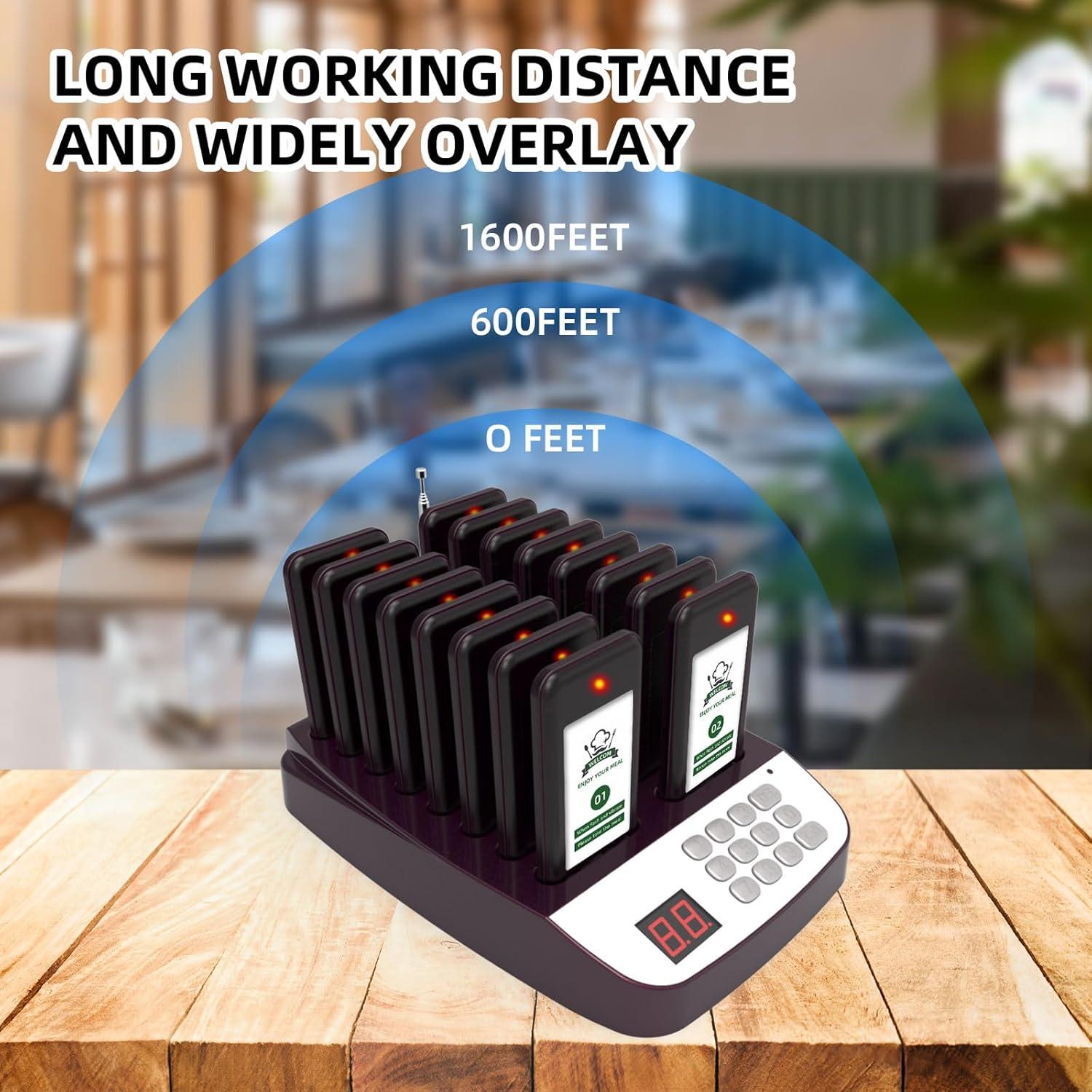 Sistema de Pagers Inalámbricos SavvyMate 16 Pagers 500m