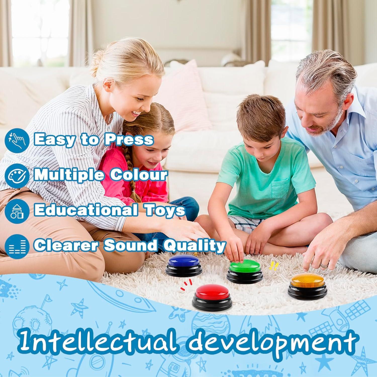 Paquete de 4 Zumbadores de Respuesta IBLESSU para Juegos