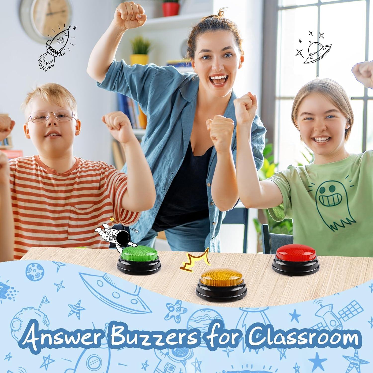 Paquete de 4 Zumbadores de Respuesta IBLESSU para Juegos