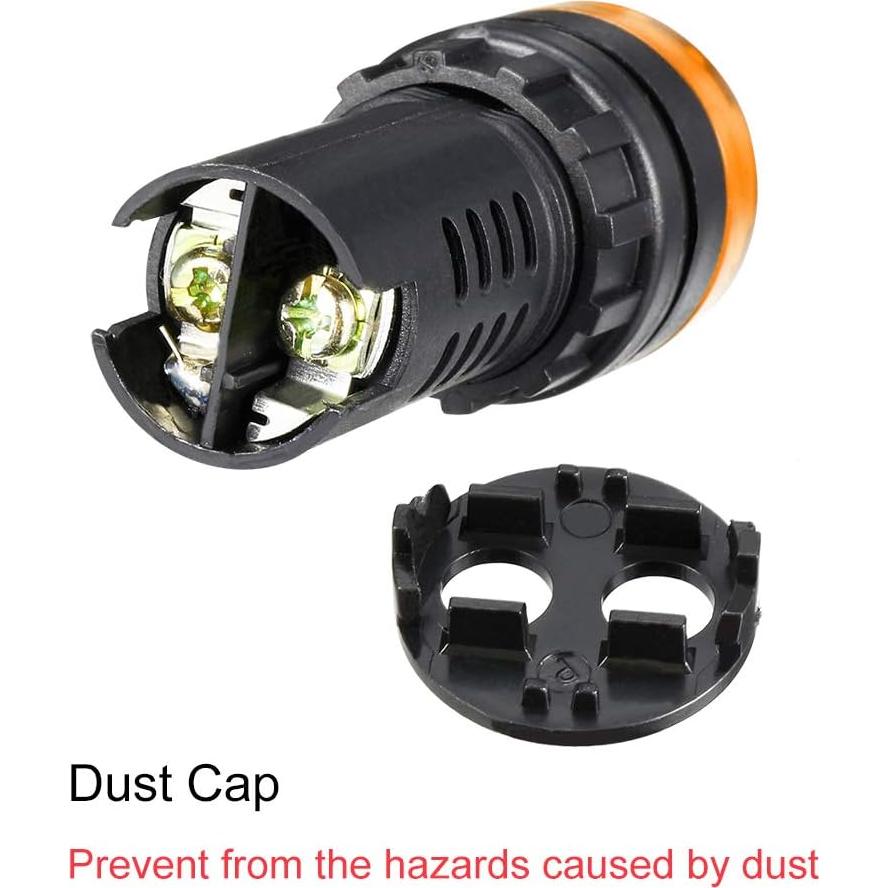 Luces Indicadoras LED Amarillas con Buzzer uxcell 12V 22mm