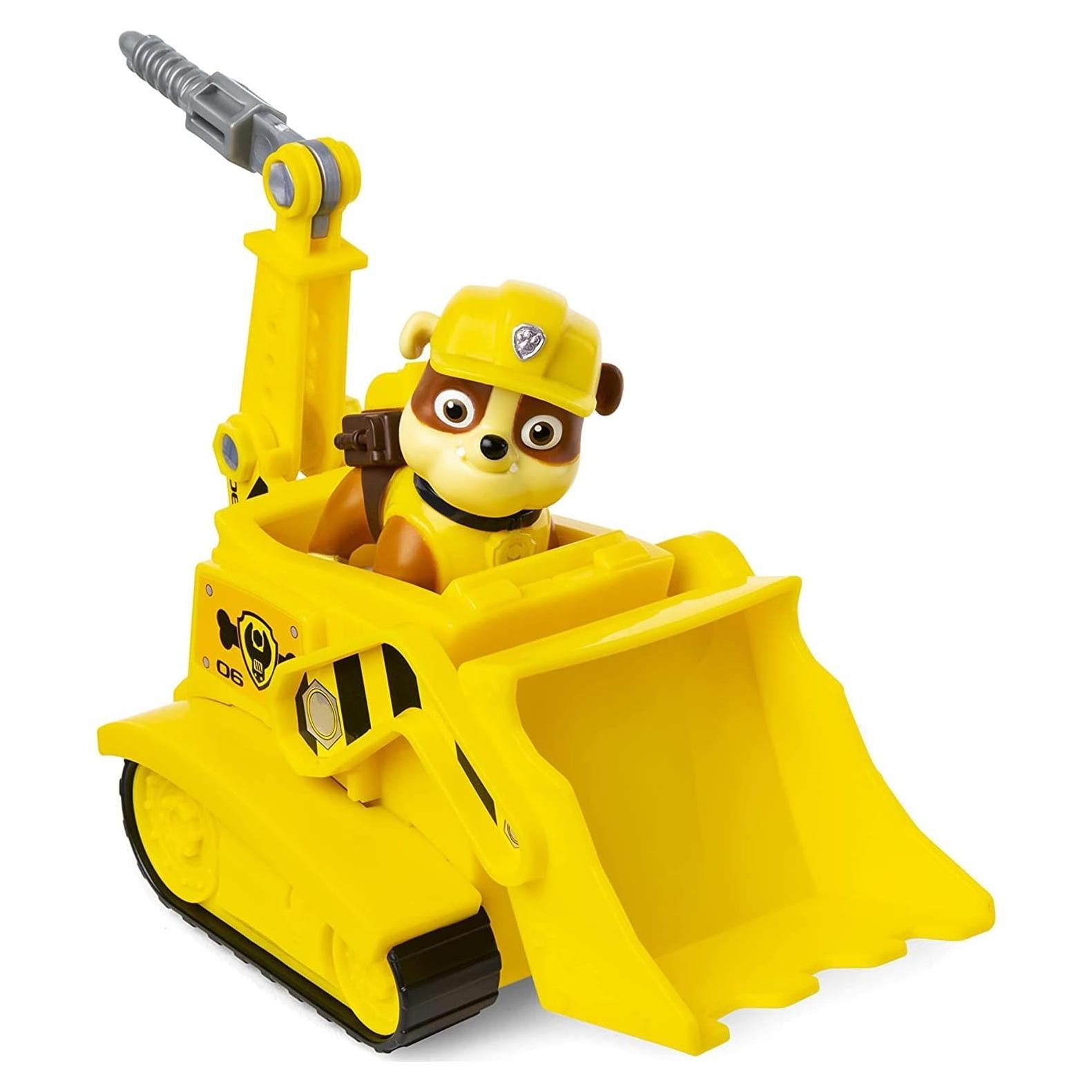 Bulldozer de Excavación Rubble - Patrulla Canina - 19x8.5 cm