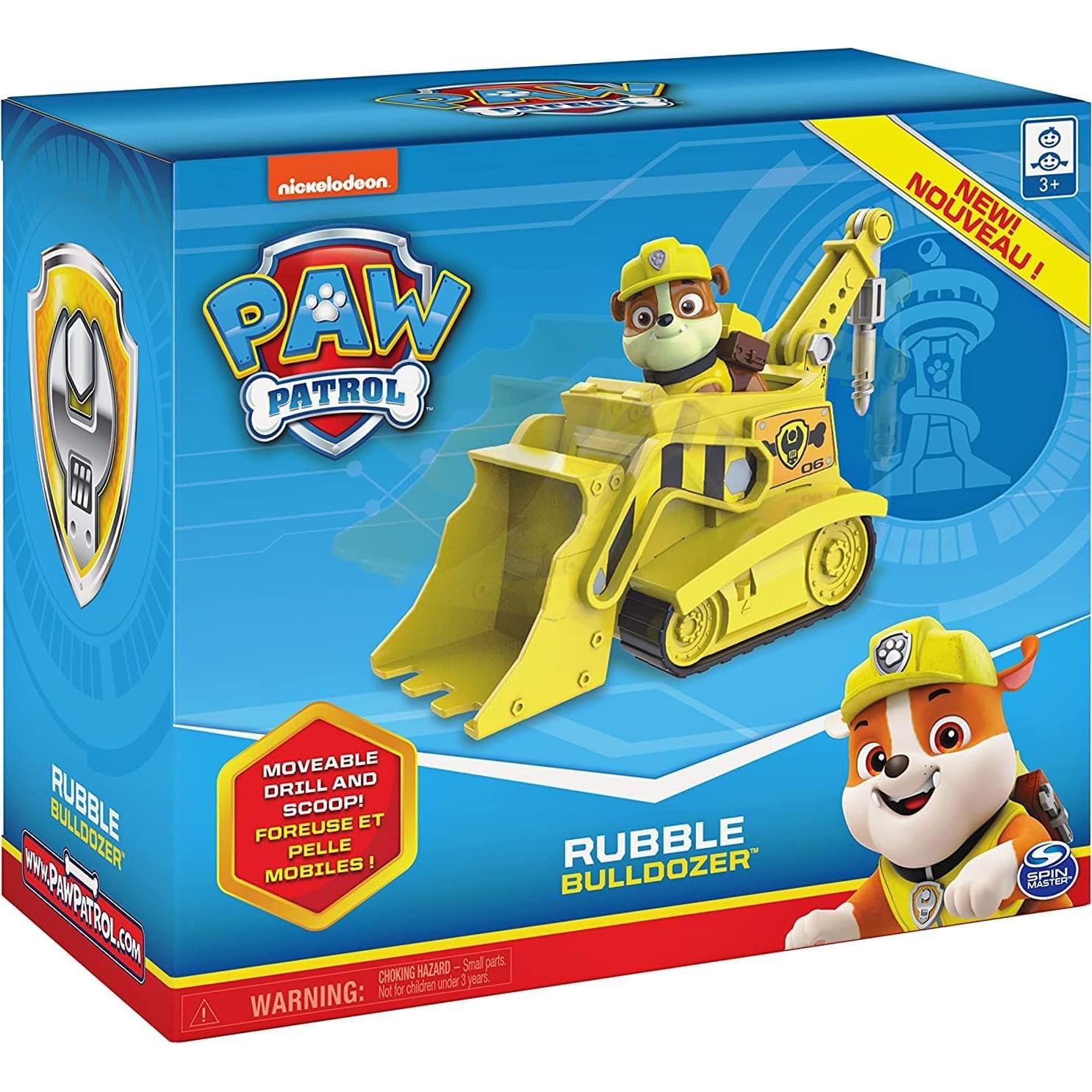 Bulldozer de Excavación Rubble - Patrulla Canina - 19x8.5 cm