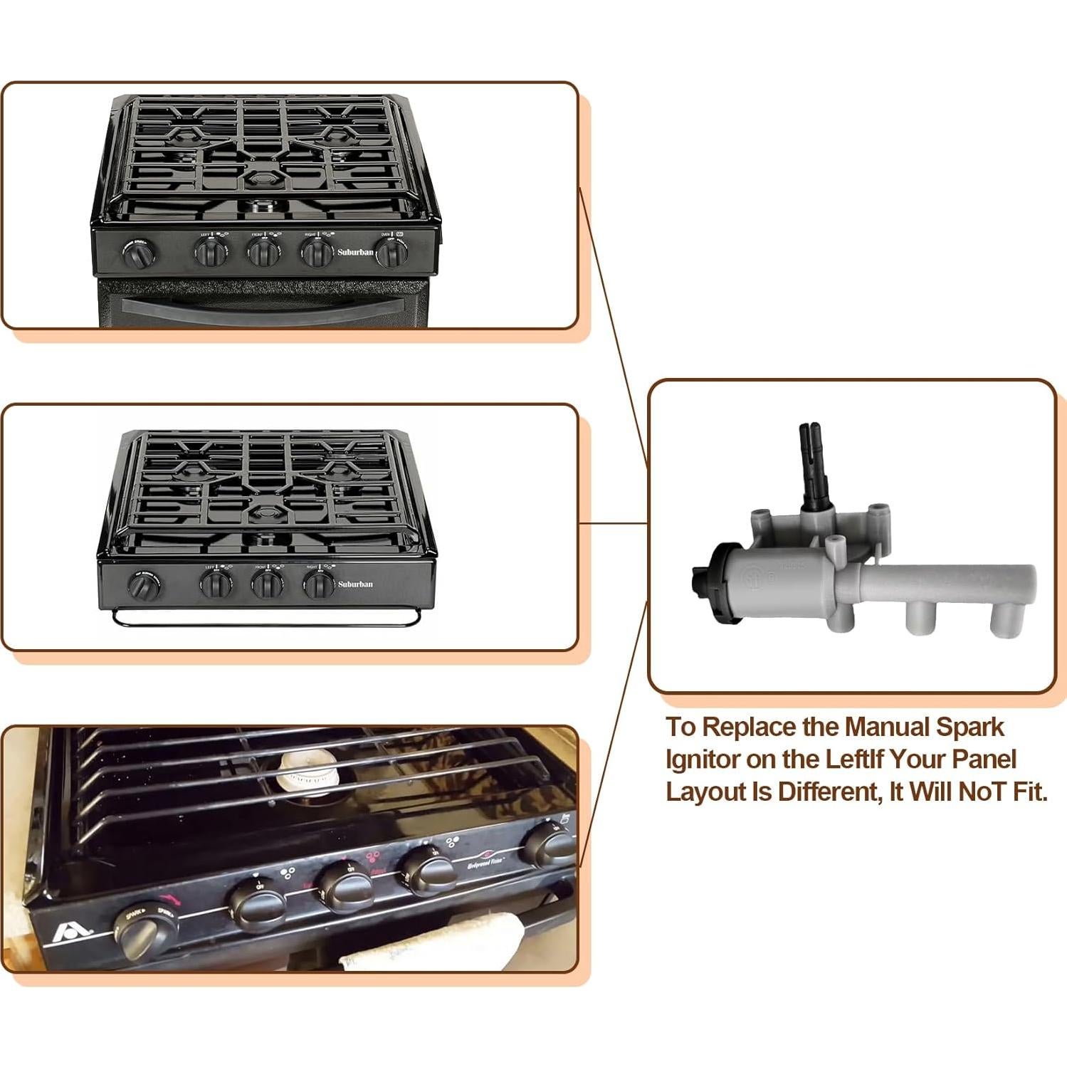 Kit de Encendedor Piezoeléctrico 3 Salidas MOASKER RV-01
