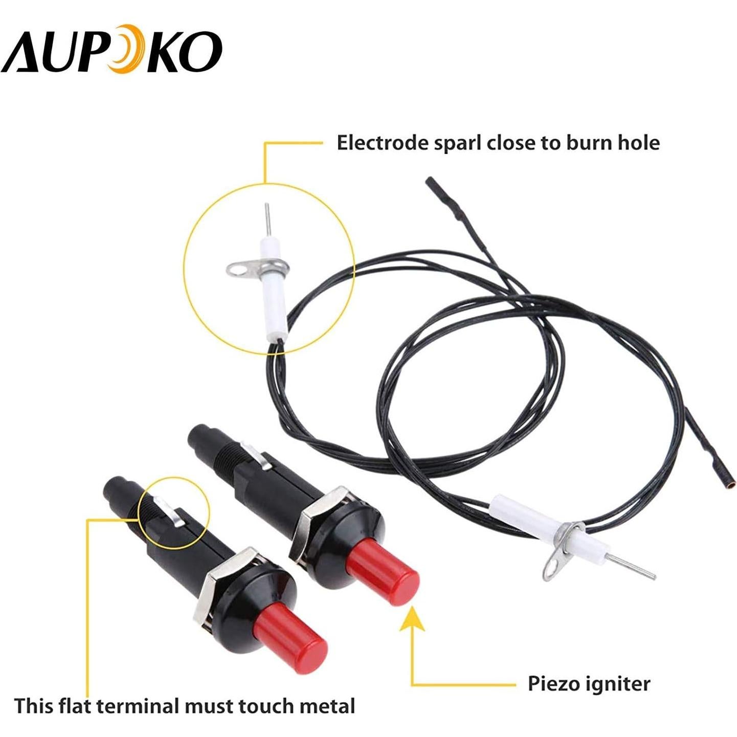 Aupoko Encendedor Piezoeléctrico con Botón y Cable 1m