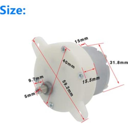 Motor eléctrico 12V YWBL-WH 3RPM diámetro 4mm