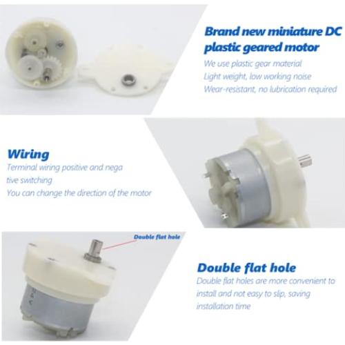 Motor eléctrico 12V YWBL-WH 3RPM diámetro 4mm