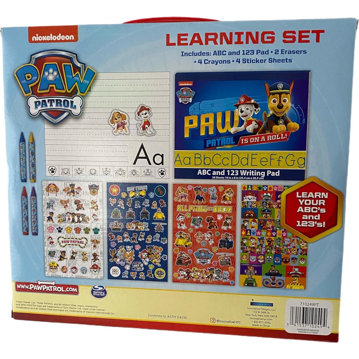 Conjunto de Aprendizaje Paw Patrol - Hojas de Trazado ABC