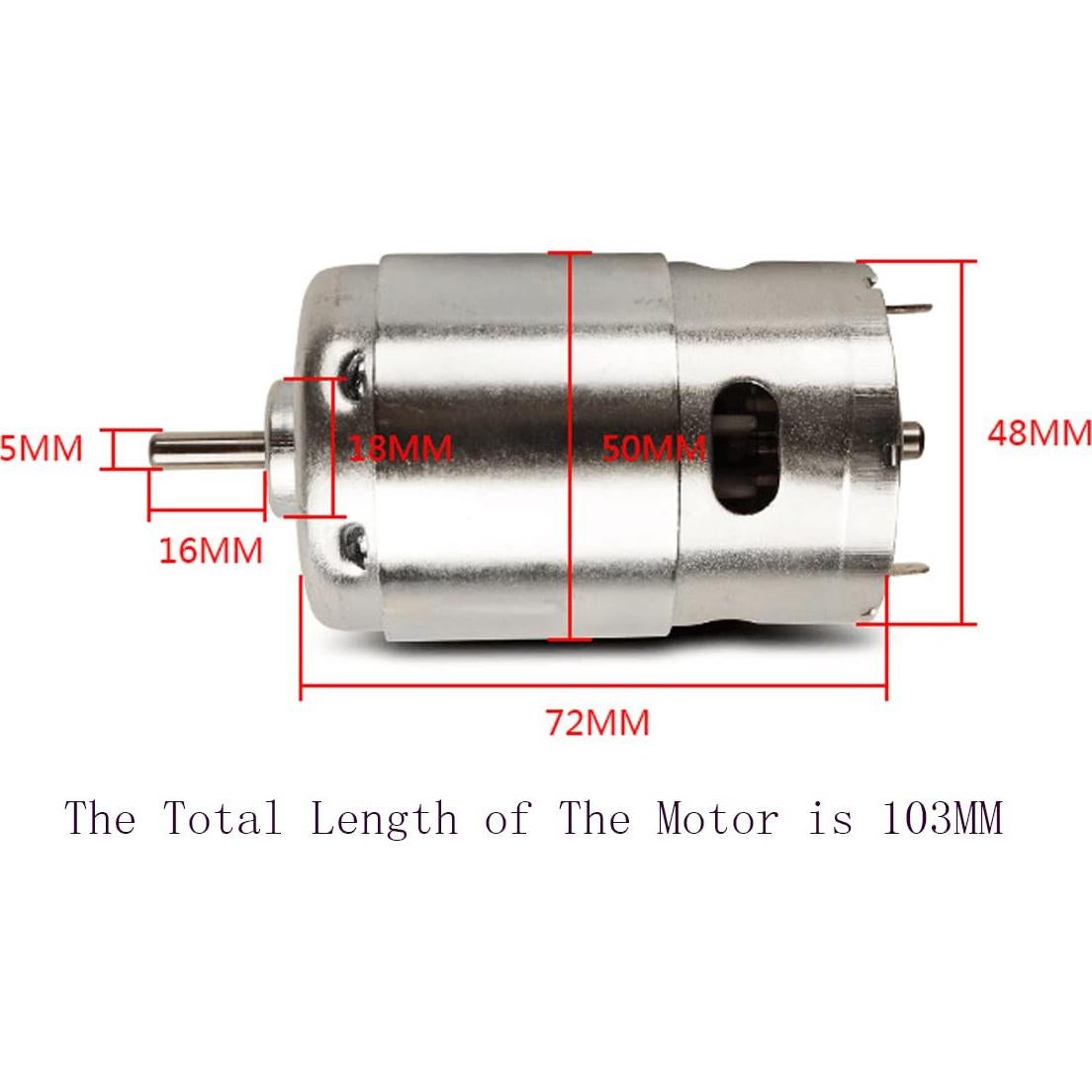 Motor DC 895 Priaolker 12V-24V 11000RPM Alta Potencia