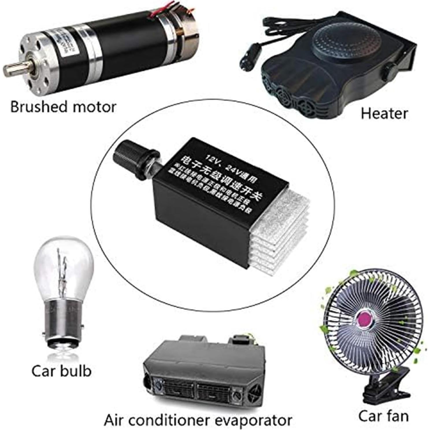 Controlador de Velocidad Motor DC 12V 24V 10A Dawwoti