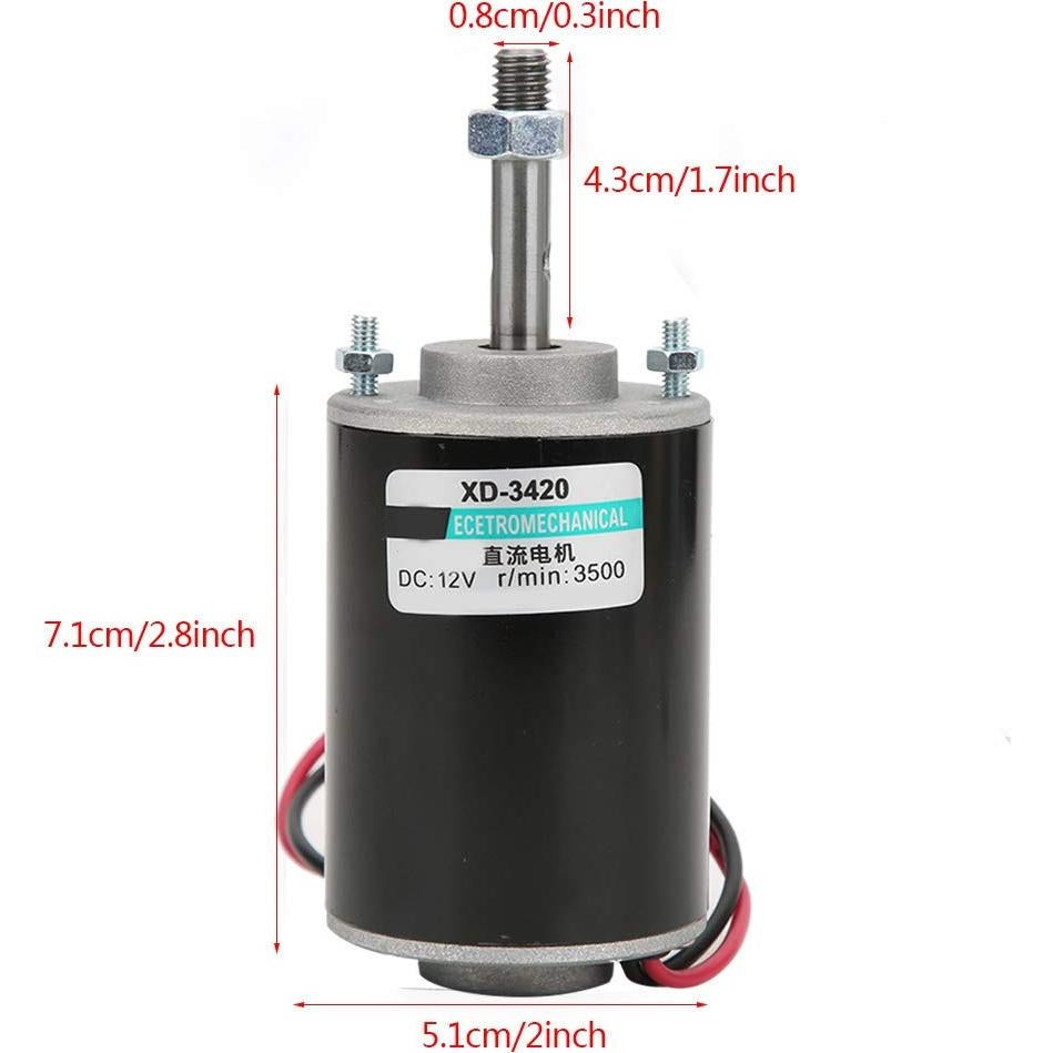 Motor DC de Imán Permanente 30W 12/24V 3500/6000RPM TOPINCN