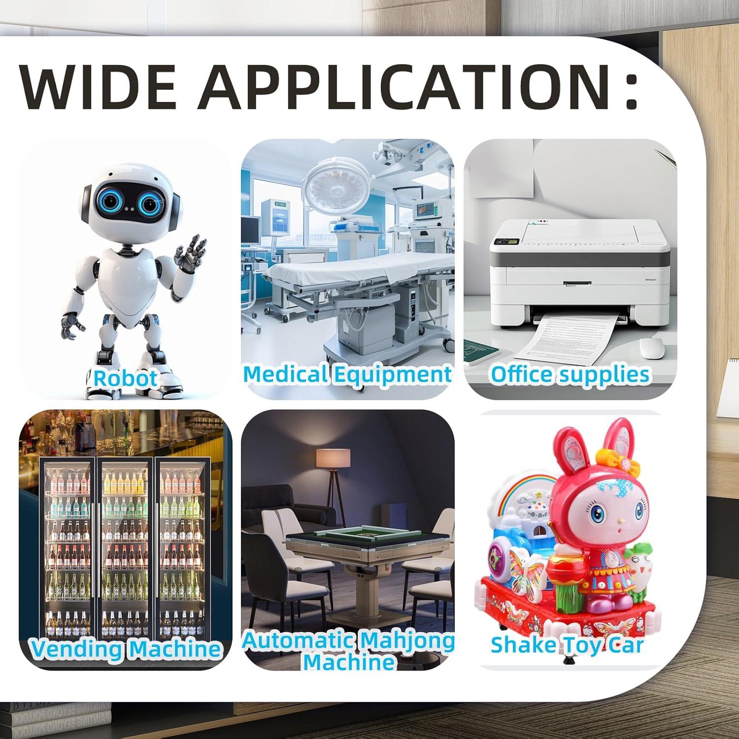 Motor de CC 12V 3RPM Bajo Ruido - 2 Pcs Flylin