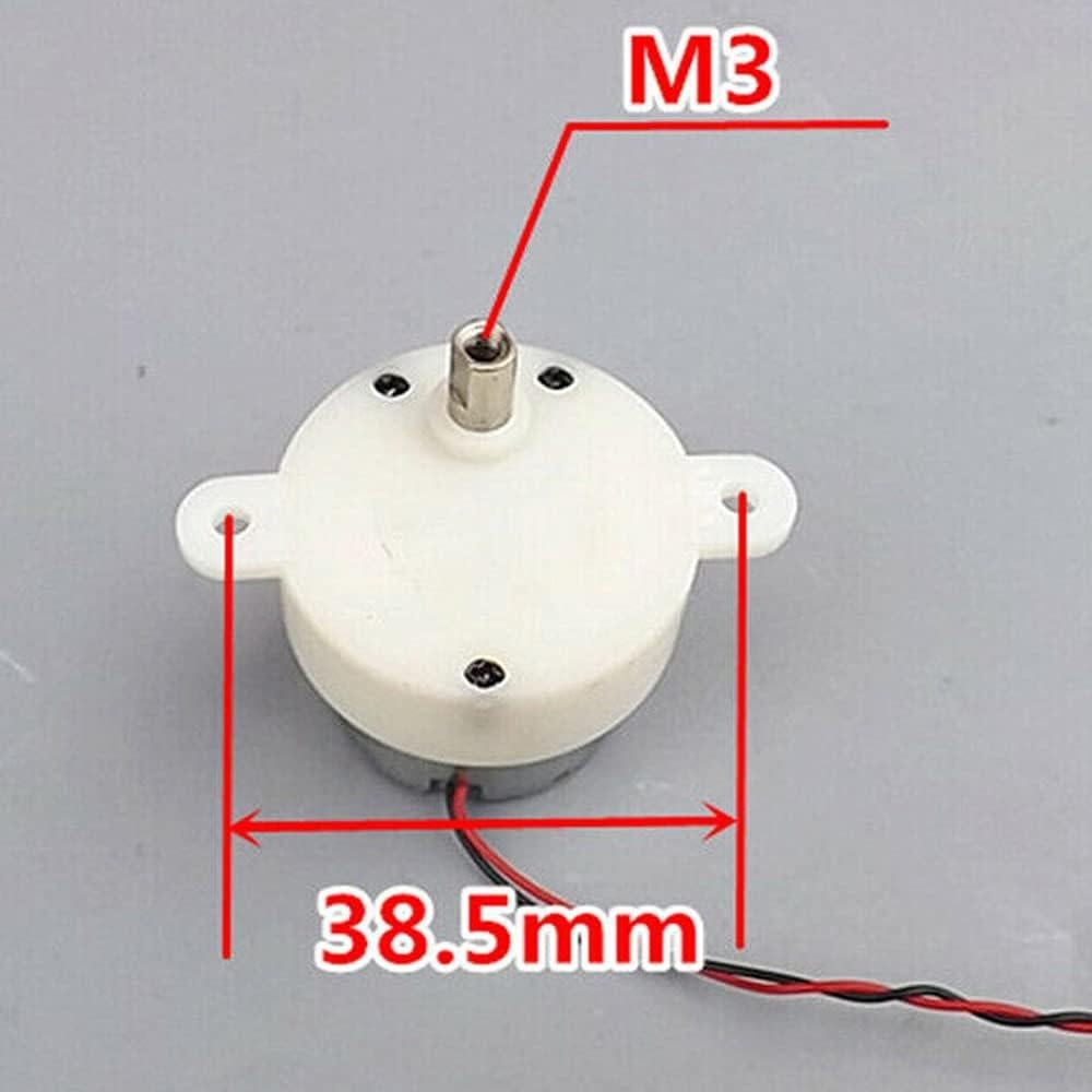 Motor de Engranaje Mini Caracol SaiDian 12V 300 RPM Silencioso