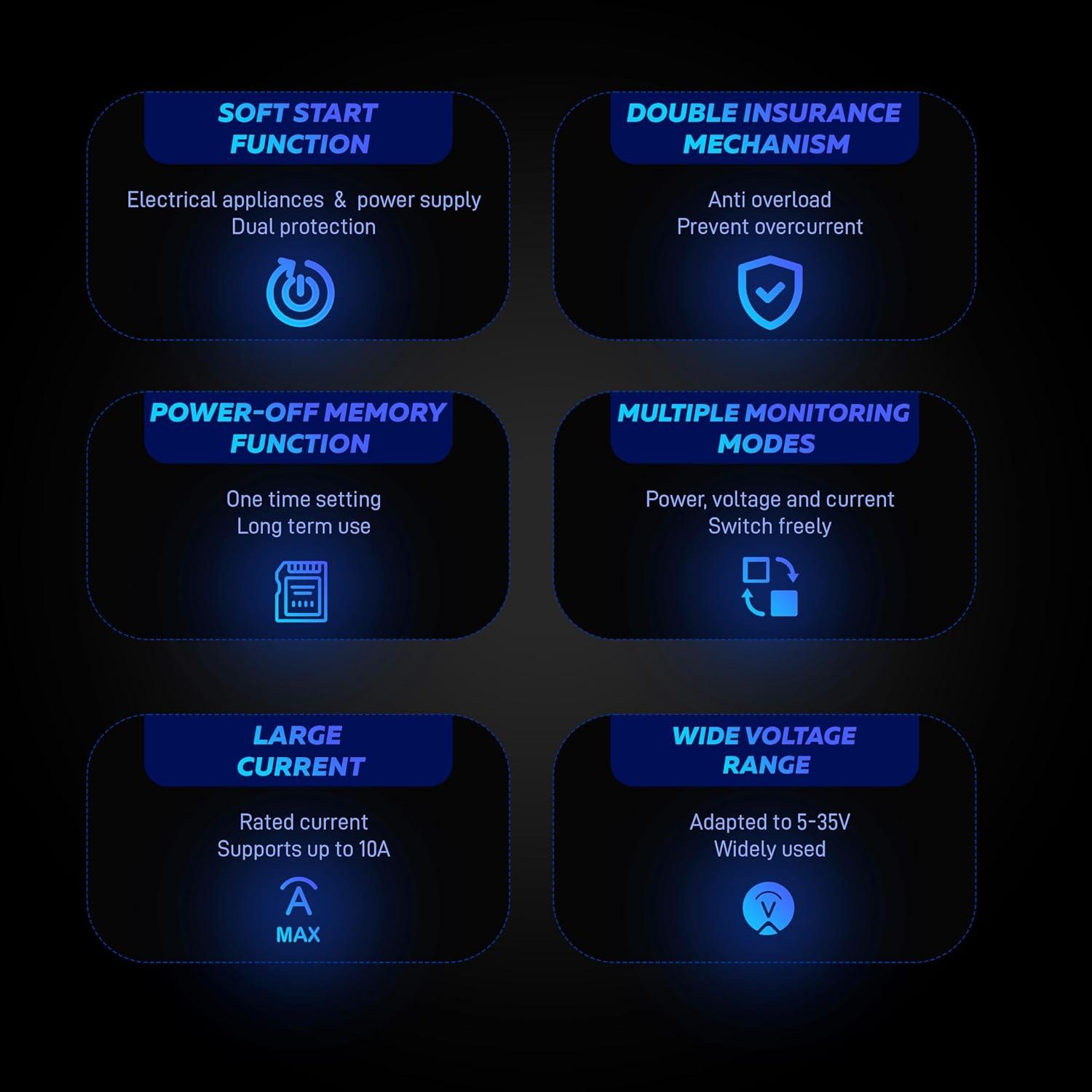 Controlador de Velocidad PWM Matell 5V-35V 10A LED Ajustable