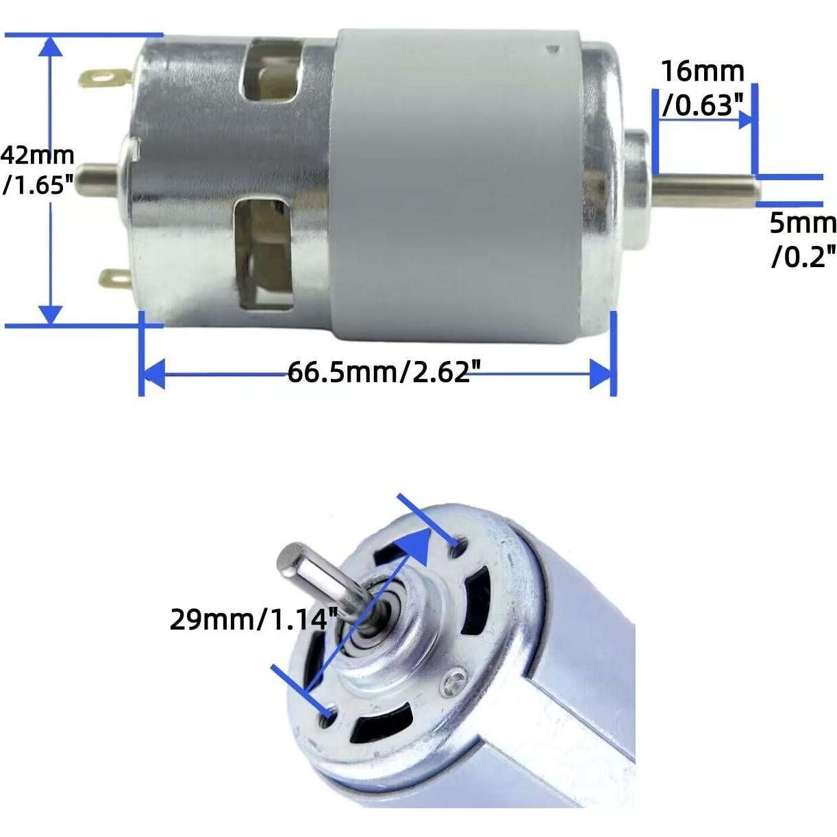 Motor DC 775 12V-24V 80W 10000-20000RPM CONQUERALL