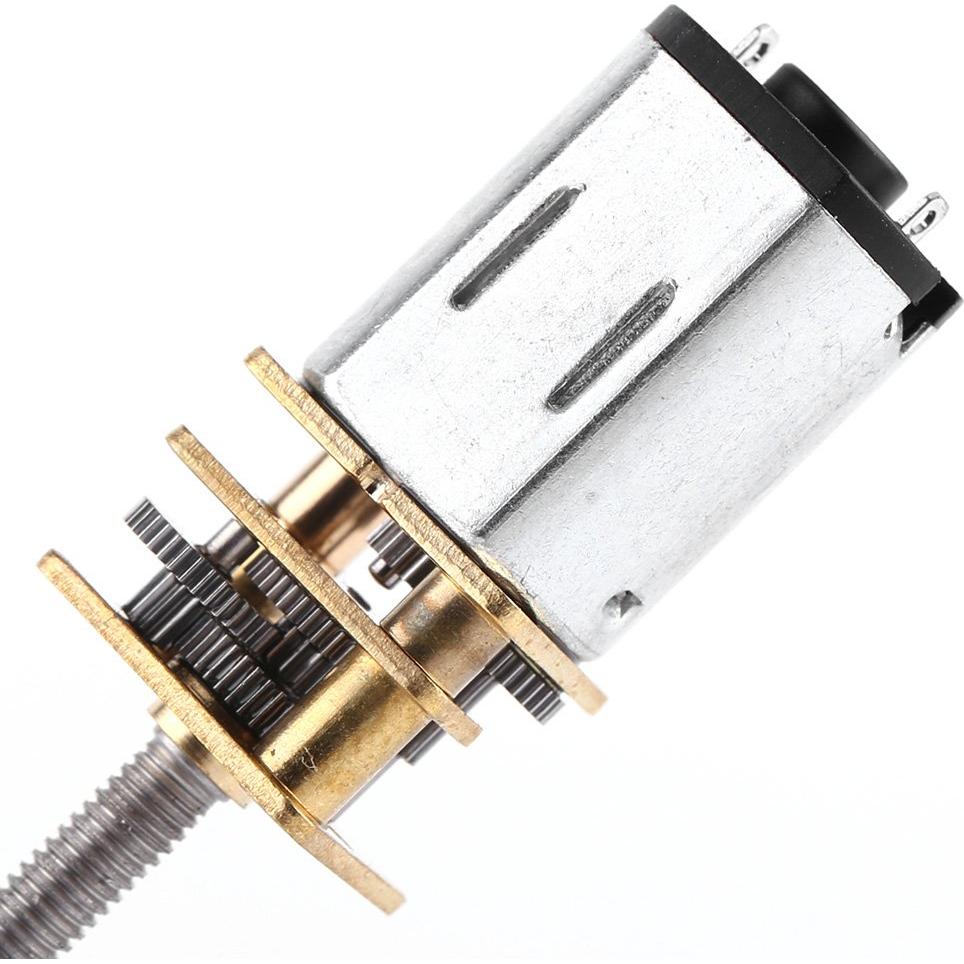 Motor de Engranaje DC 6V Walfront 300RPM con Eje M3x55mm