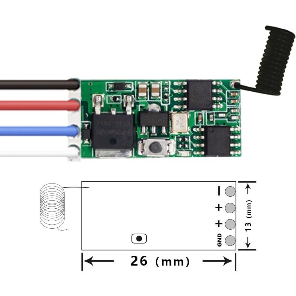 Módulo PWM Inalámbrico KOSEL 3.6-24V Controlador Motor DC