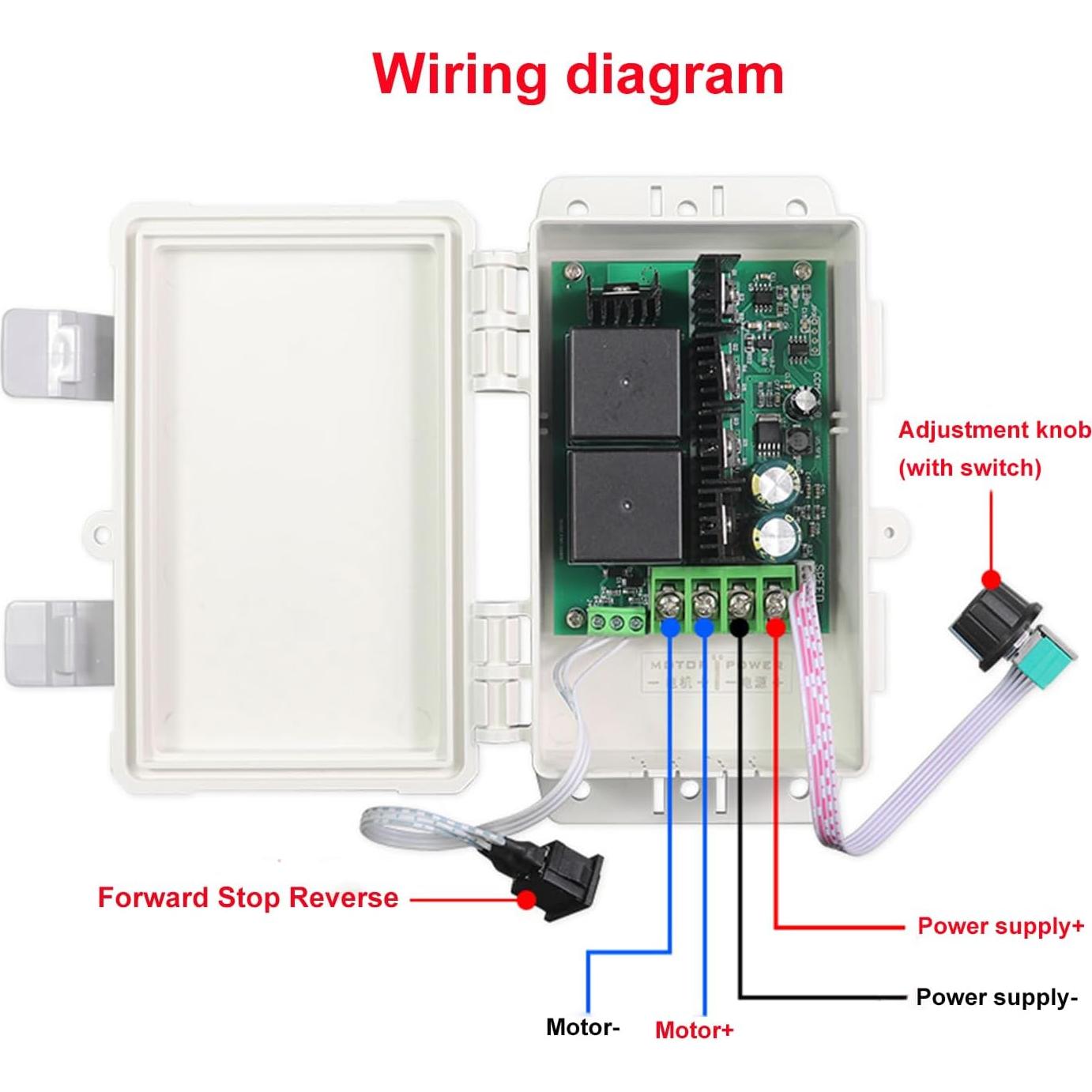 Controlador de Velocidad Motor DC PWM 10-50V 30A Faizpors