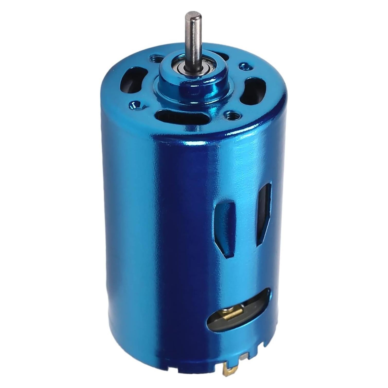 Motor de CC Fielect 24V 30000RPM Eje Redondo 2.5A Azul