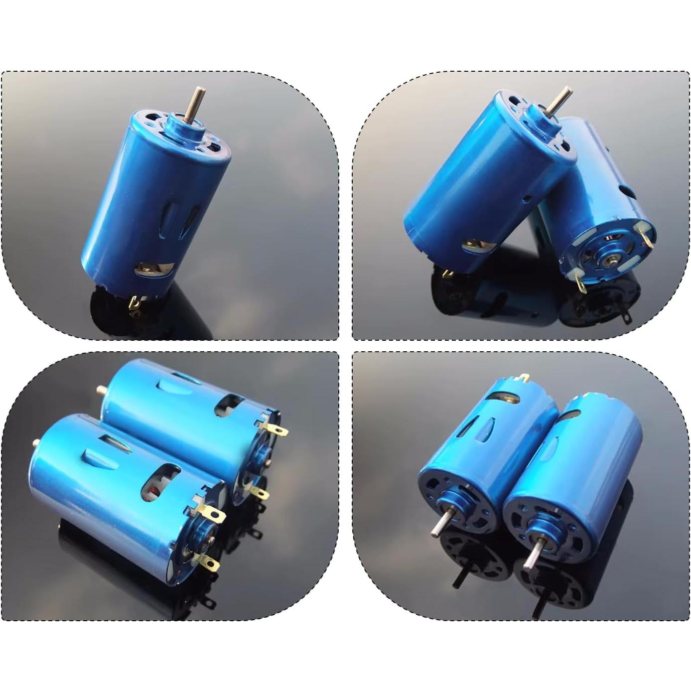 Motor de CC Fielect 24V 30000RPM Eje Redondo 2.5A Azul