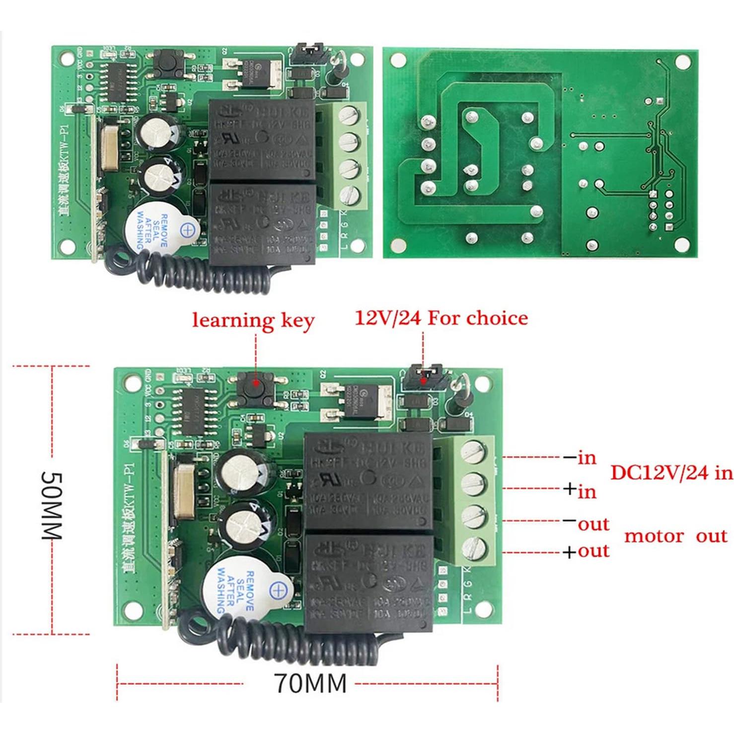 Controlador de Velocidad de Motor Inalámbrico Faizpors 12V 24V